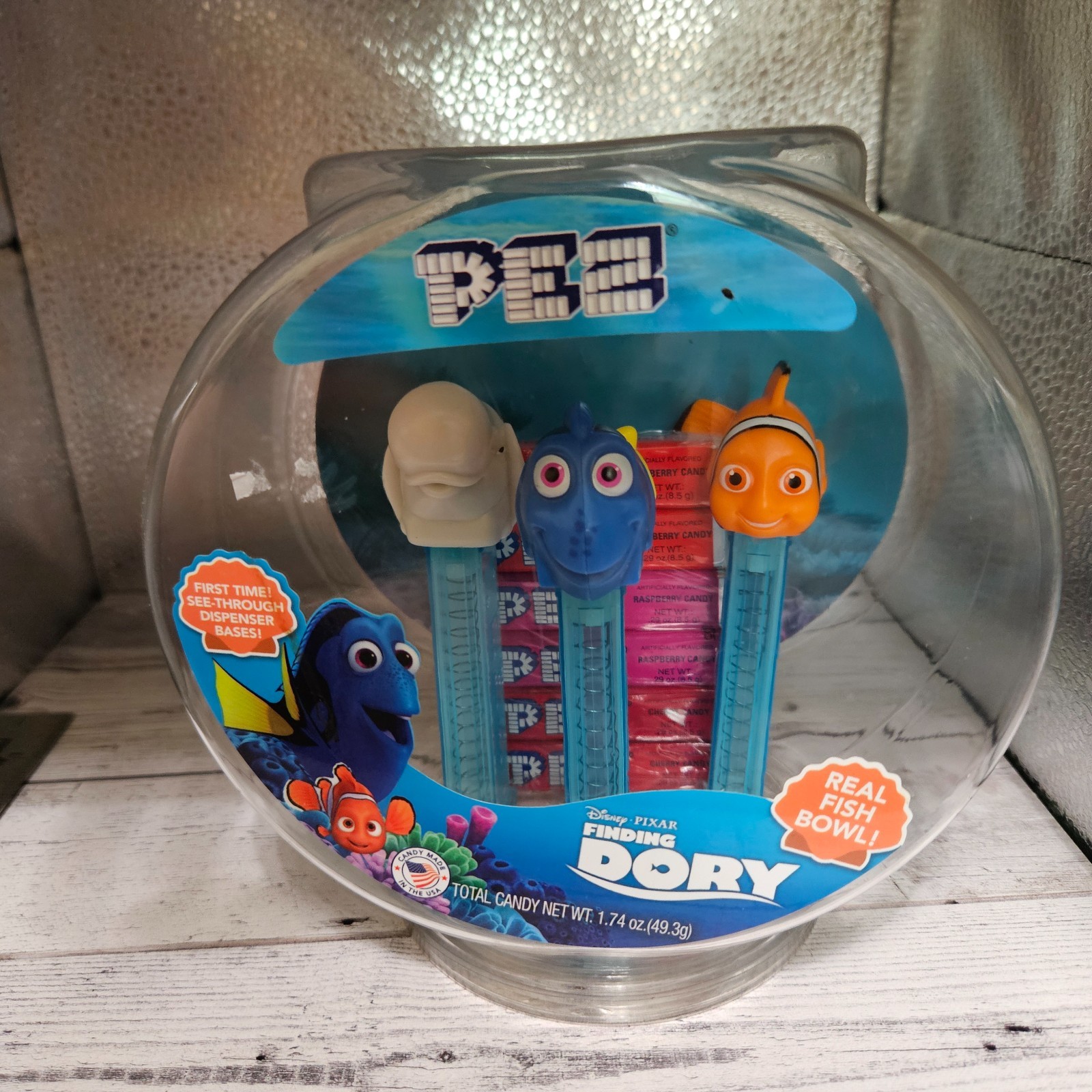 DISNEY PIXAR FINDING DORY Nemo Bailey Fish Bowl PEZ Candy 3 Dispenser Set NIB