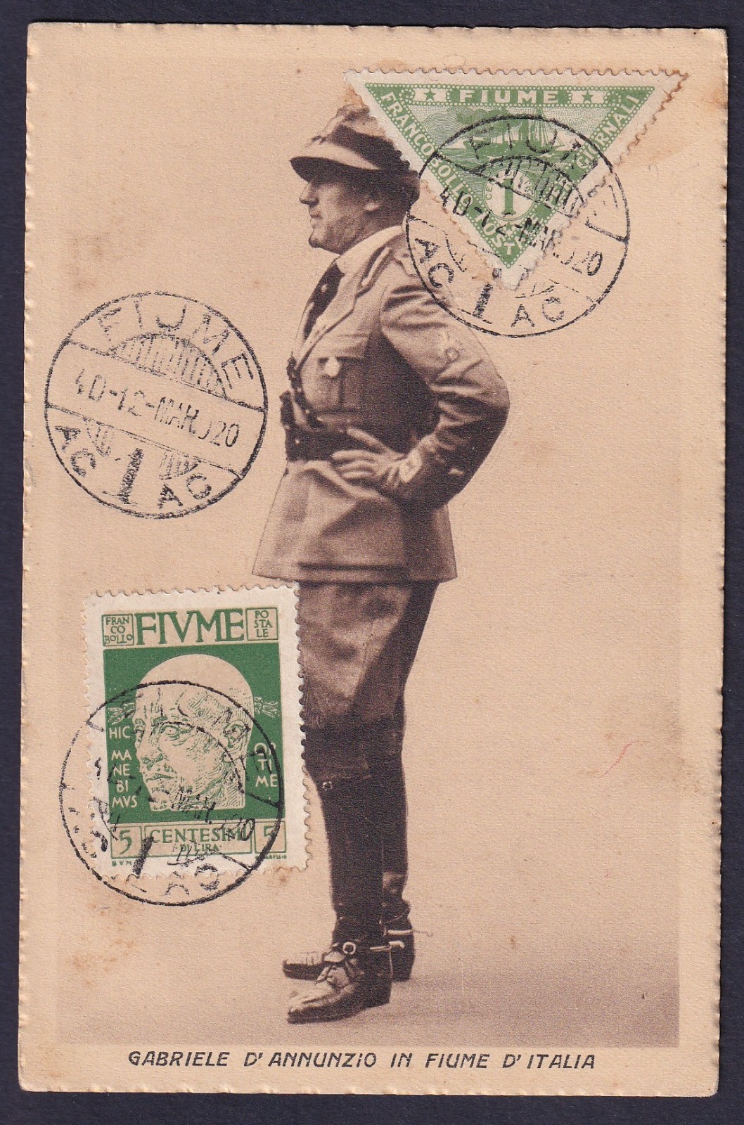 POSTCARD - Gabriele D\'Annunzio in Fiume D\'Italia - (9395)