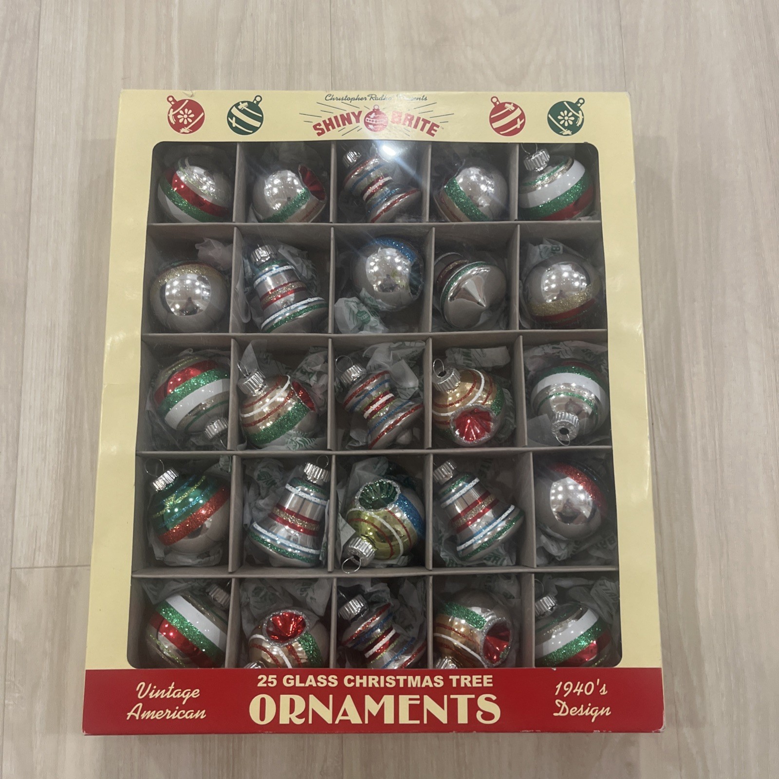 Shiny Brite Christopher Radko Reflectors Bells Glass Christmas Tree Ornaments 25