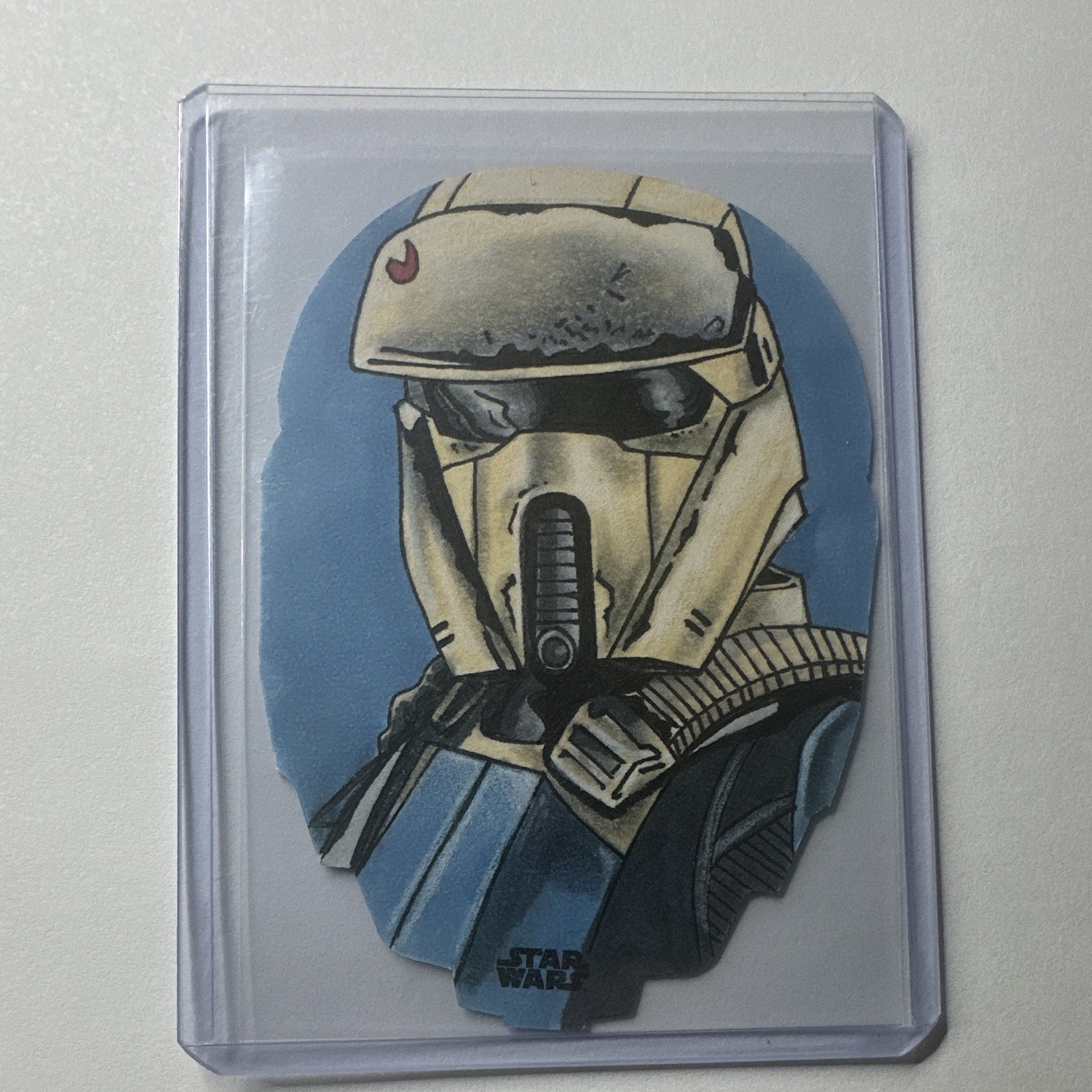 23 Topps Finest Star Wars Die Cut K-2SO Shore Trooper Sketch By Dwayne Carpenter 23 Topps Finest Star Wars Die Cut K-2SO Shore Trooper Sketch By Dwayne Carpenter