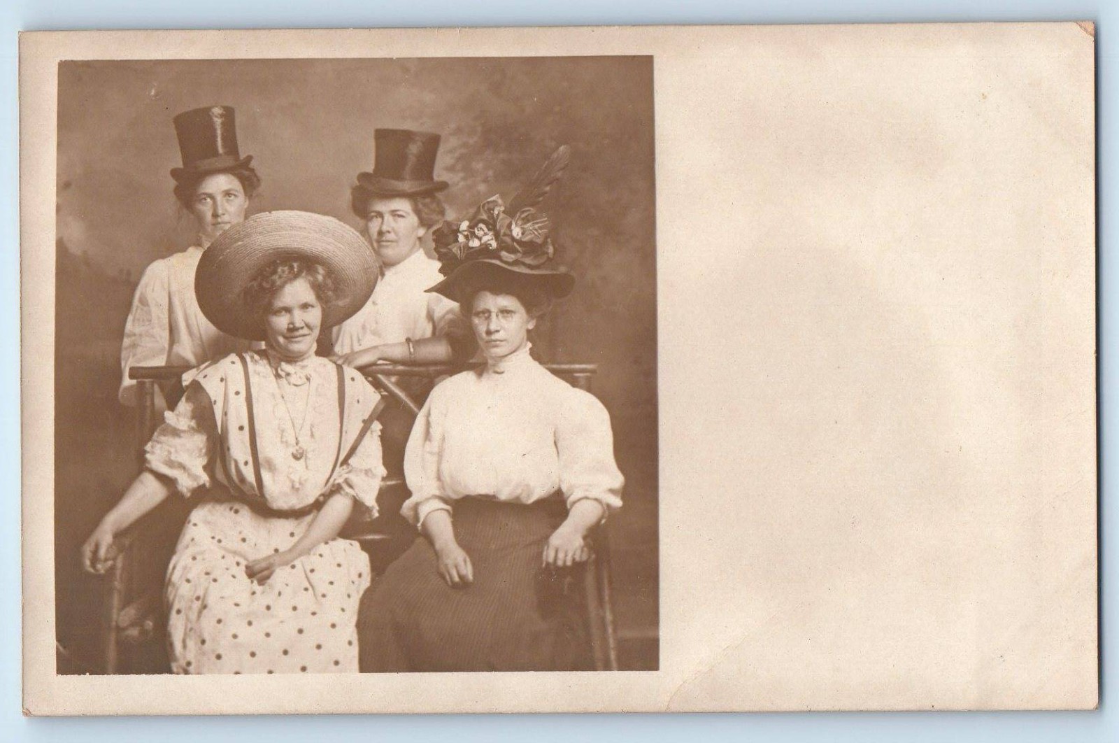 c1930's Pretty Women With Fancy Hat Studio Seattle WA RPPC Photo Postcard c1930's Pretty Women With Fancy Hat Studio Seattle WA RPPC Photo Postcard