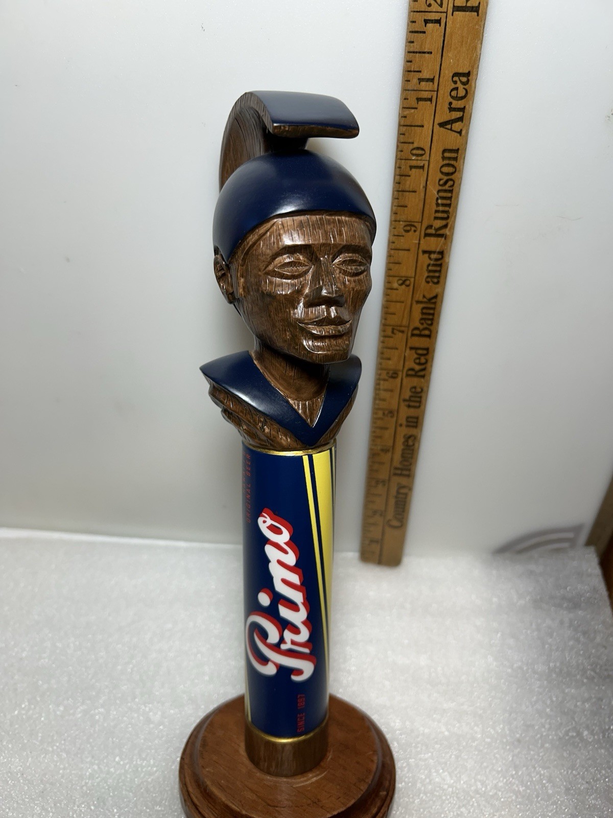 PRIMO BEER HAWAIIAN CHIEF AND WARRIOR KA'IANA draft beer tap handle. HAWAII PRIMO BEER HAWAIIAN CHIEF AND WARRIOR KA'IANA draft beer tap handle. HAWAII