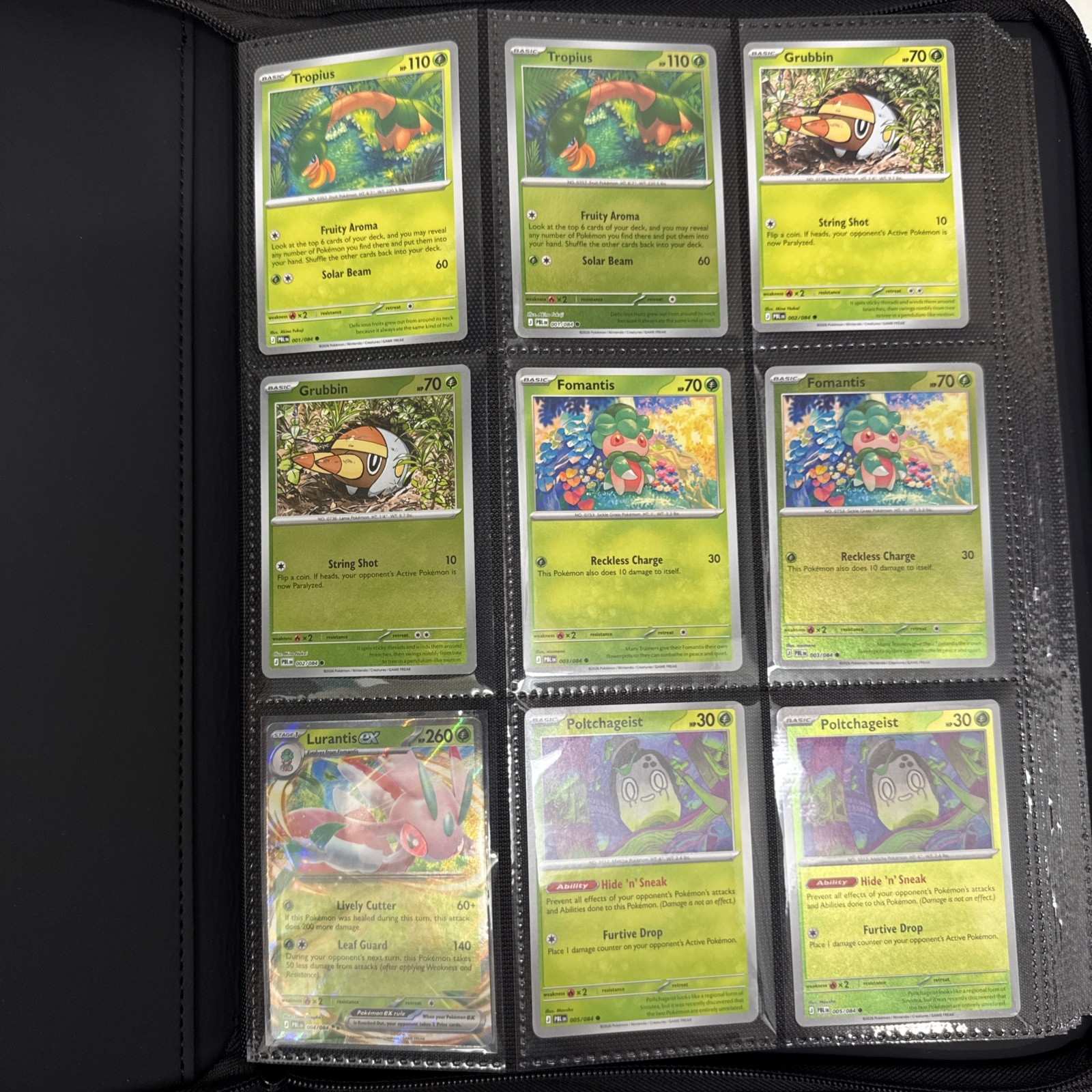 Pokémon Mega Evolution: Pitch Black MASTER SET 100% COMPLETE & 9 Pocket Binder