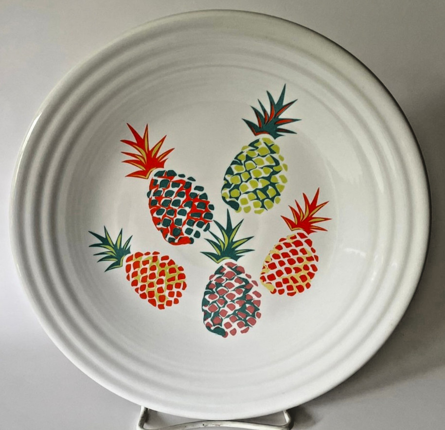 Fiesta White Pineapple Luncheon Plate 9