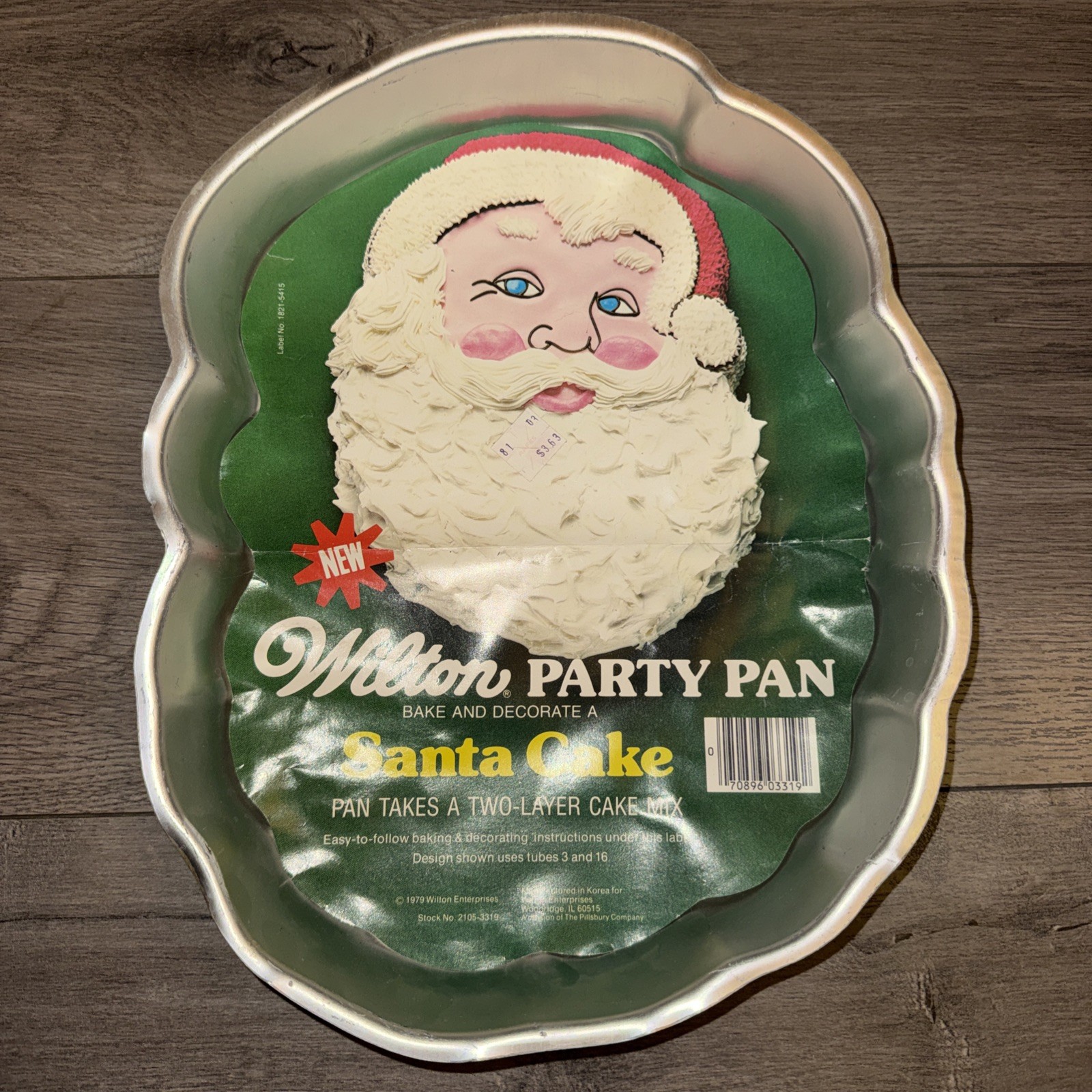 Vintage 1979 Wilton Santa Claus Head Face Cake Pan Christmas & Booklet #502-2308 Vintage 1979 Wilton Santa Claus Head Face Cake Pan Christmas & Booklet #502-2308