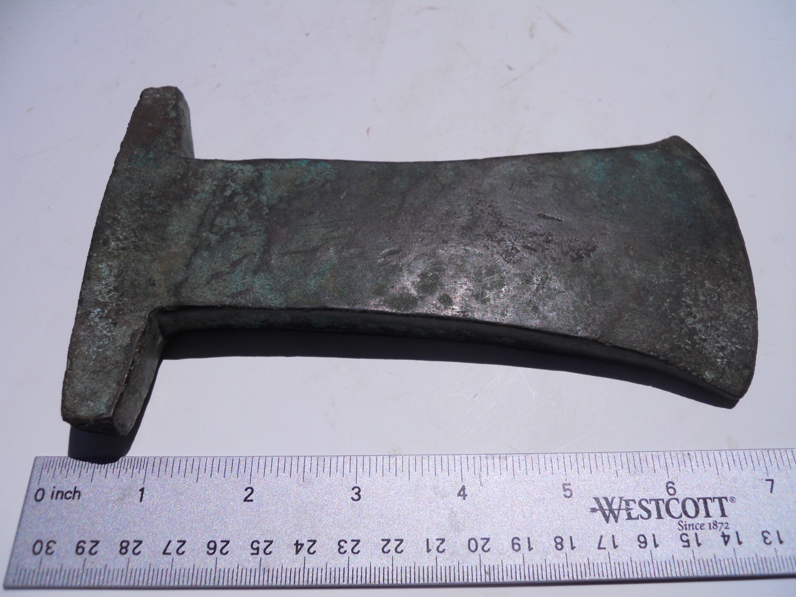 Inca Copper Axe with COA, 7 inches long with beautiful green patina. $500.00 Inca Copper Axe with COA, 7 inches long with beautiful green patina. $500.00