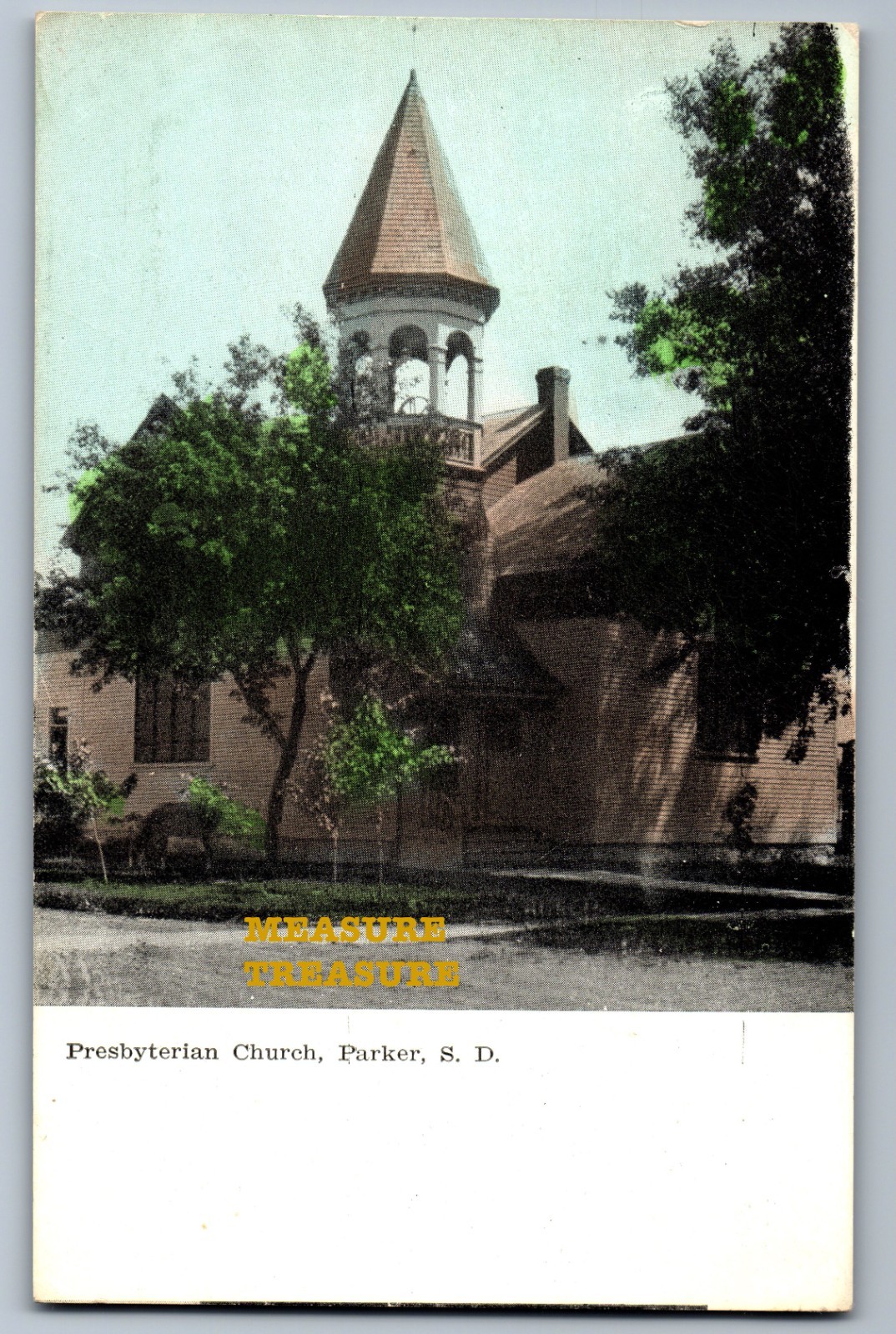 C.1910 PARKER, SD SOUTH DAKOTA PRESBYTERIAN CHURCH BUILDING Postcard Q26