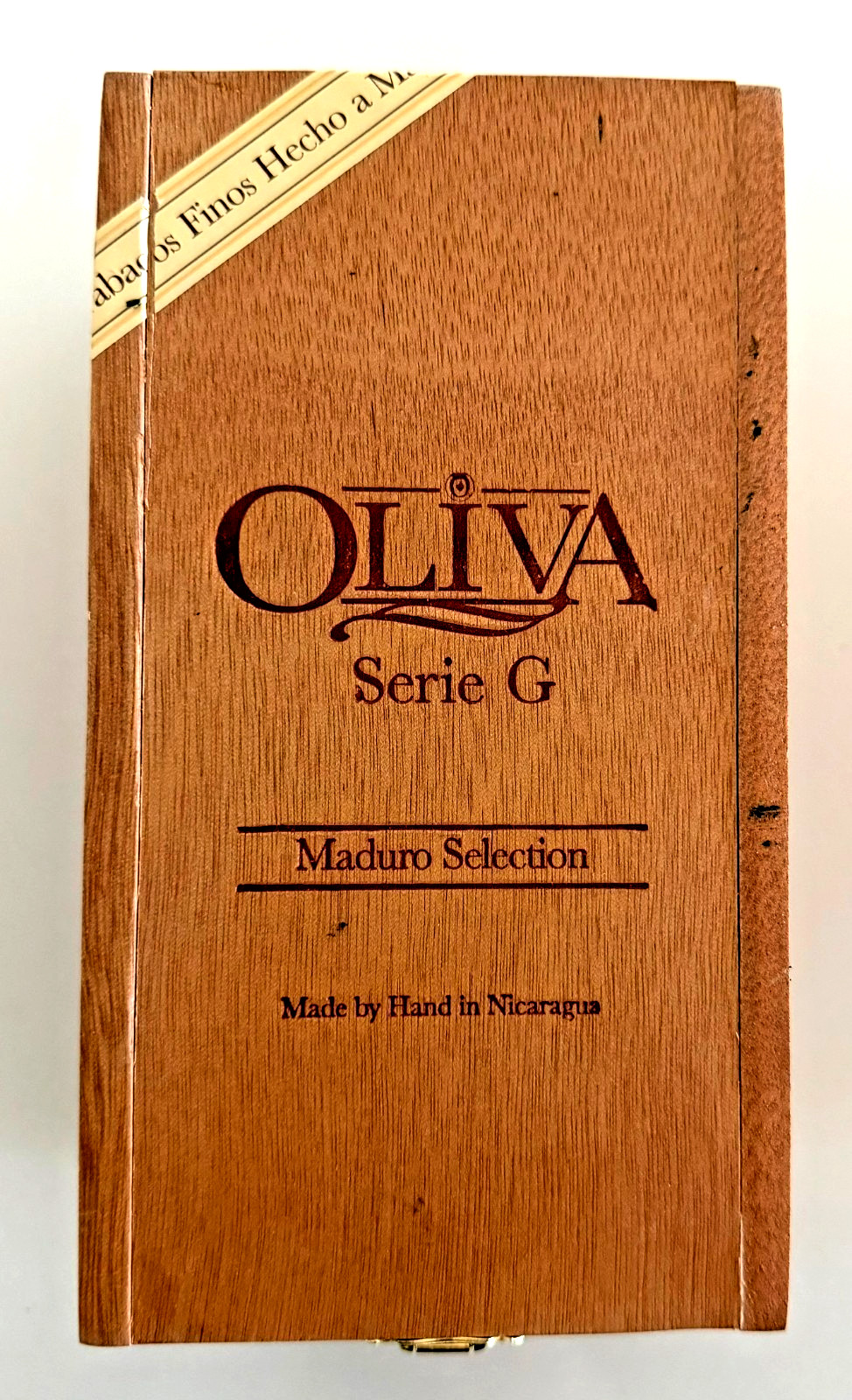 Oliva Serie G Maduro Selection Churchill Empty Wood Cigar Box 7.25\
