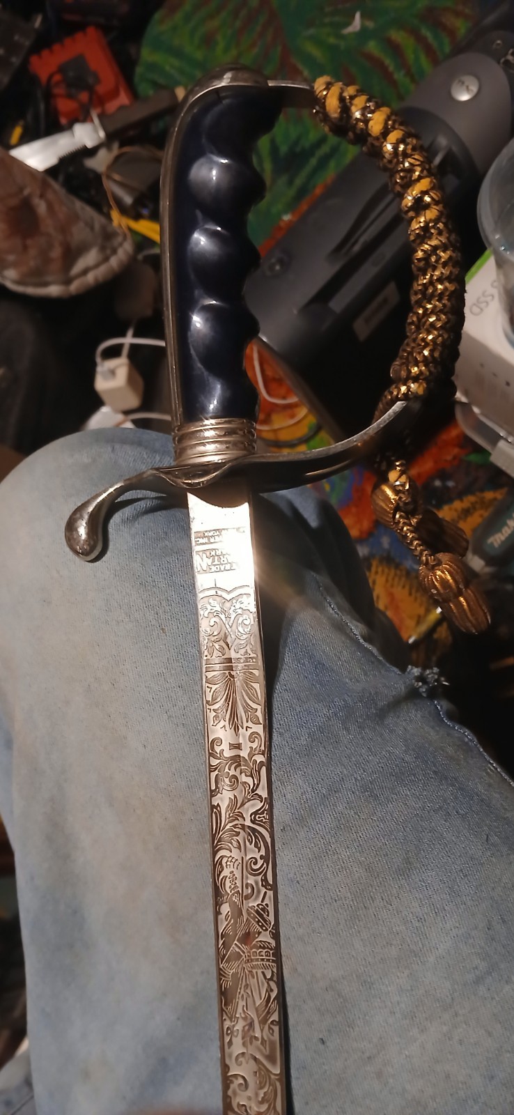 Vintage Spartan Trade Mark Model 1902 Officers Sword with Scabbard