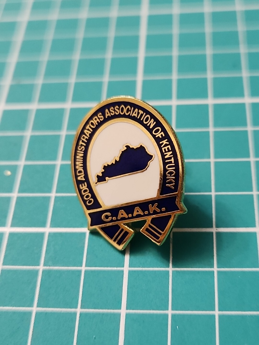 Vtg C.A.A.K. Code Administrators Association Of Kentucky Gold Tone Lapel Pin Vtg C.A.A.K. Code Administrators Association Of Kentucky Gold Tone Lapel Pin