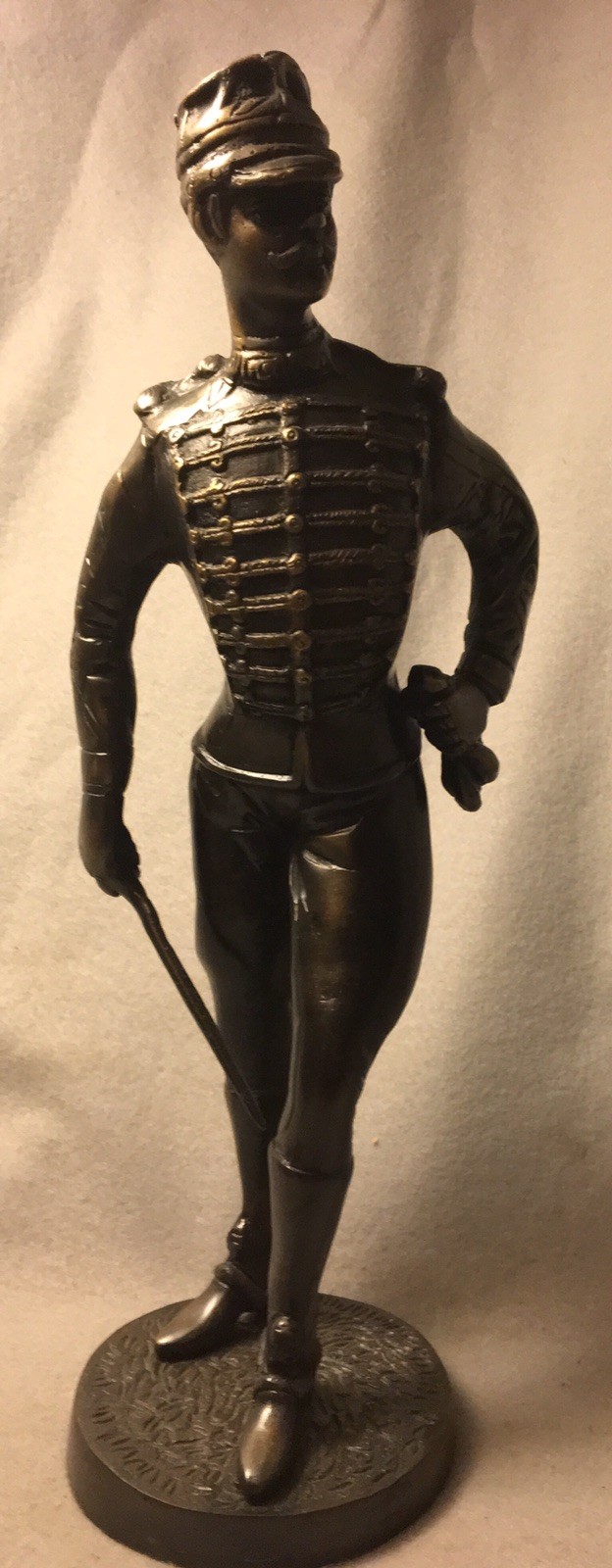 Antique Solid Bronze Napoleonic Cavalry Field Marshal/General Sculpture 14” 7lb
