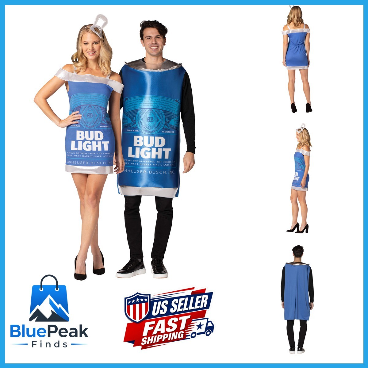 Rasta Imposta Bud Light Can Bud Light Can Dress Size M-L Halloween Costume Set Rasta Imposta Bud Light Can Bud Light Can Dress Size M-L Halloween Costume Set