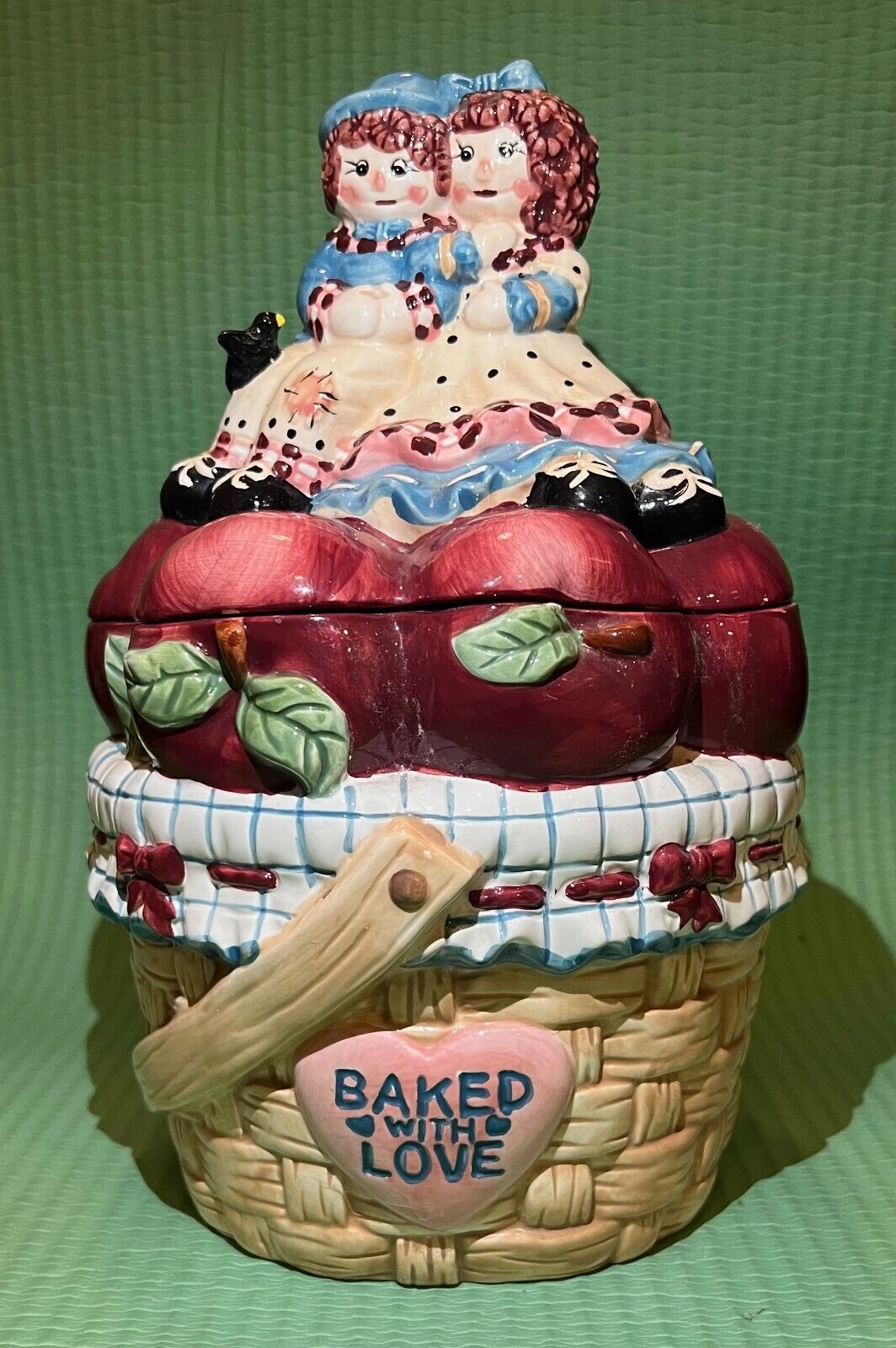 Raggedy Ann and Andy Cookie Jar Baked with Love by Youngs Heartfelt Creations