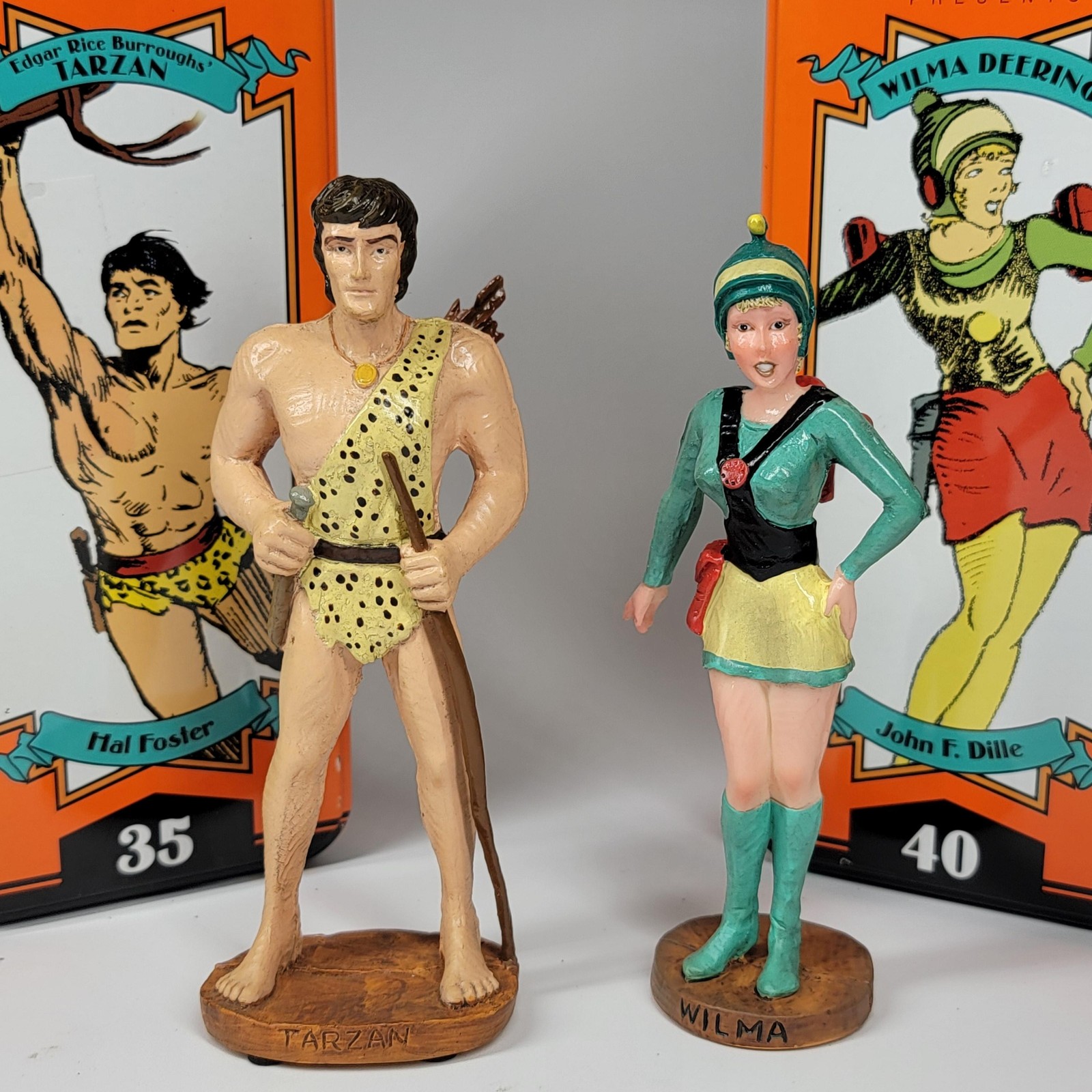 Dark Horse Comics Tarzan & Wilma Deering Limited Classic Statues W Tins VTG Dark Horse Comics Tarzan & Wilma Deering Limited Classic Statues W Tins VTG