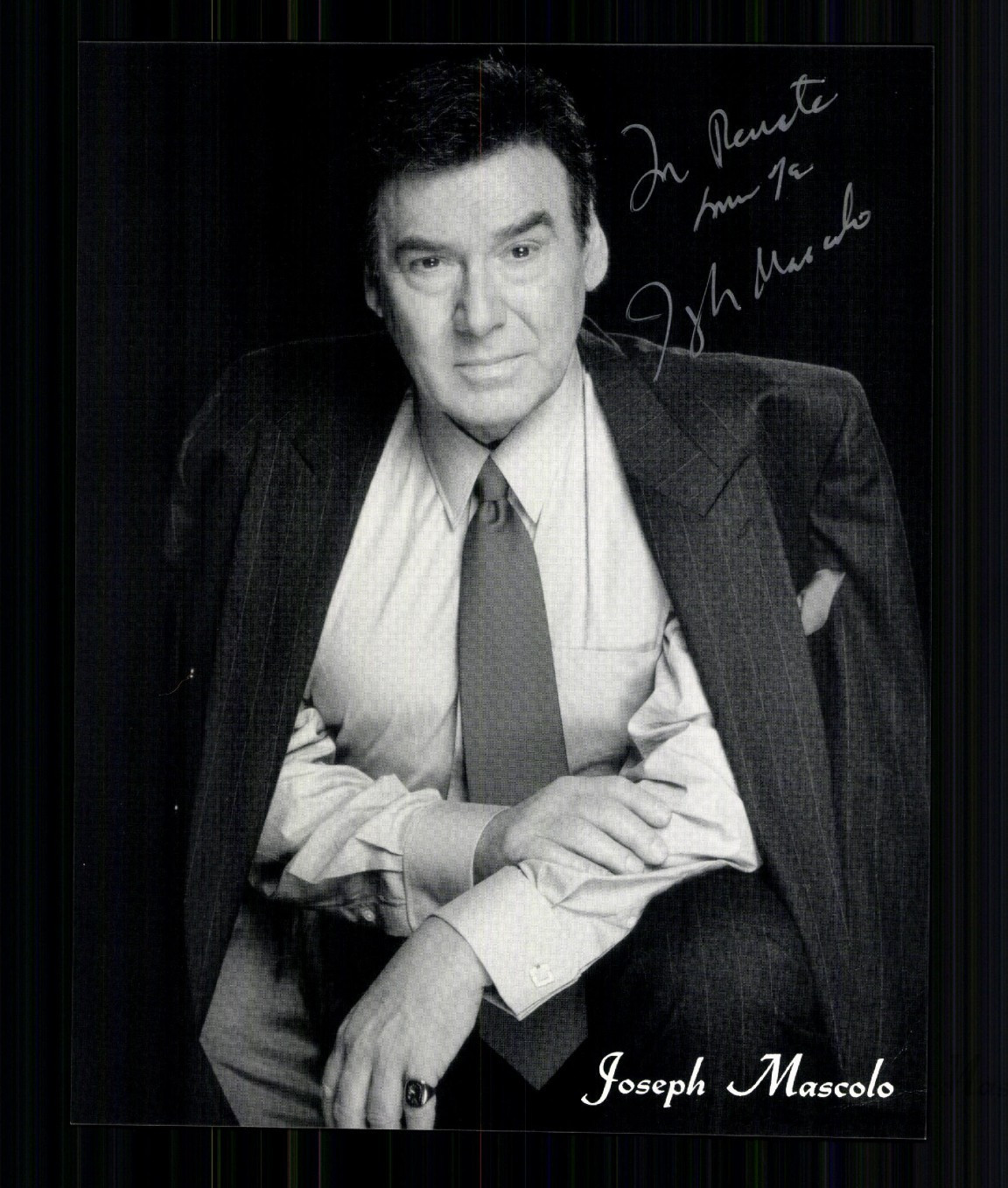 Joseph Mascolo 1929-2016 American Actor Original Signed + G 48729 Joseph Mascolo 1929-2016 American Actor Original Signed + G 48729