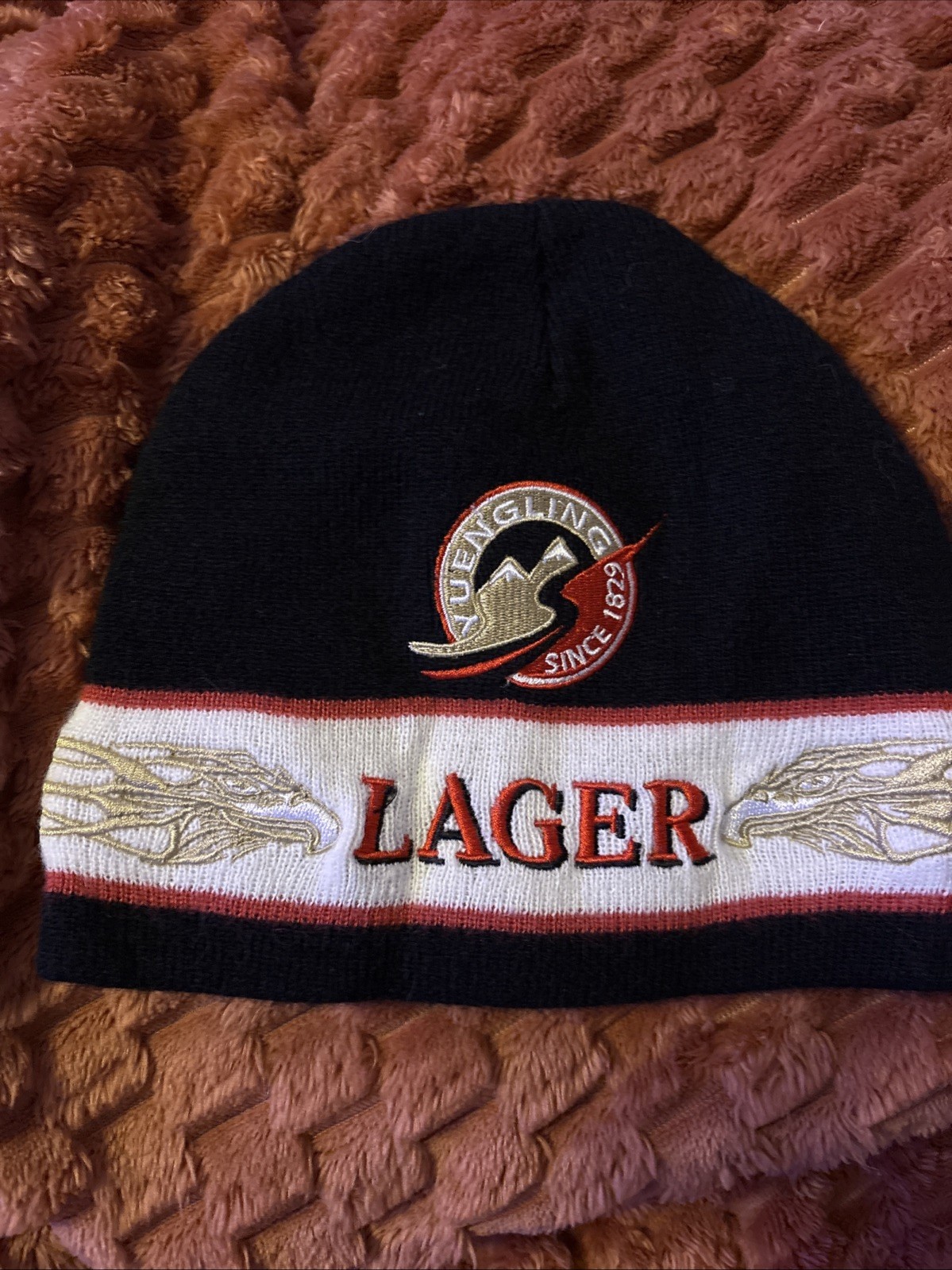 Yuengling Lager Since 1829 Eagle Logo Winter Beanie Hat Cap - OS USA