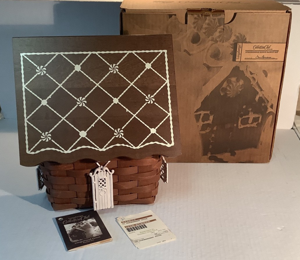 Longaberger 2009 Gingerbread House Basket In Box - up