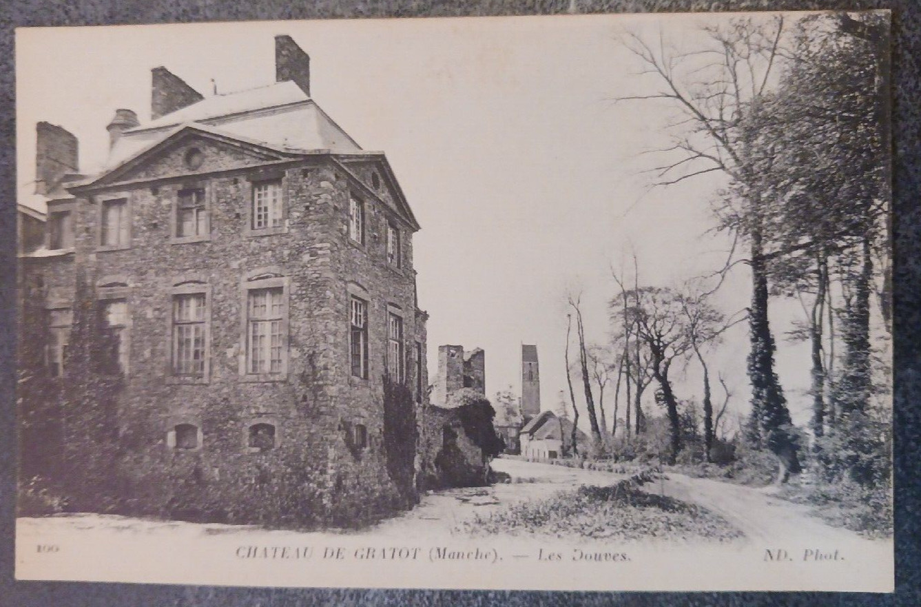 vtg postcard chateau de gratot les douves unposted france