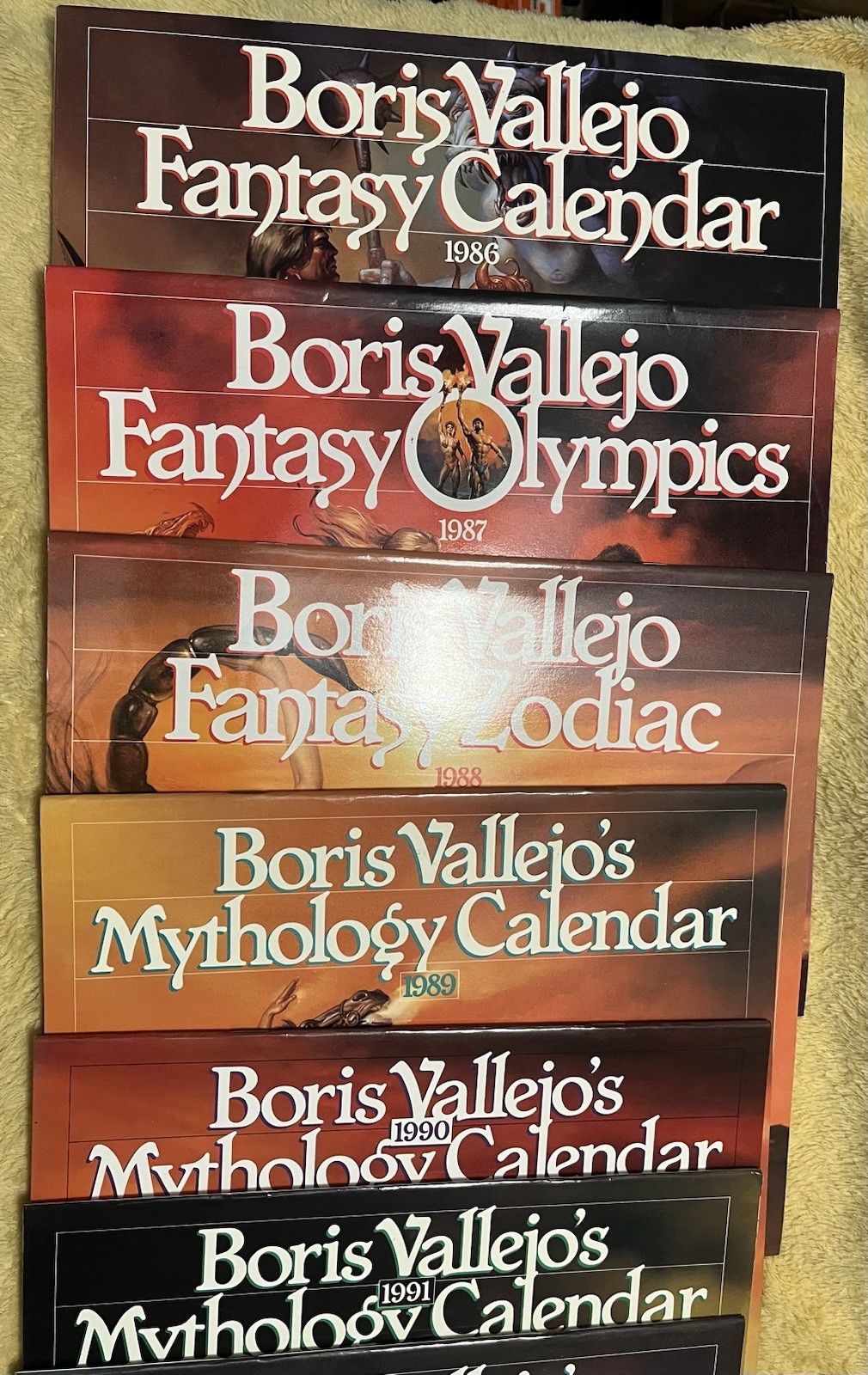 Boris Vallejo Calendars Lot Of 15 Rare Vintage 1986 Through 1998 Boris Vallejo Calendars Lot Of 15 Rare Vintage 1986 Through 1998