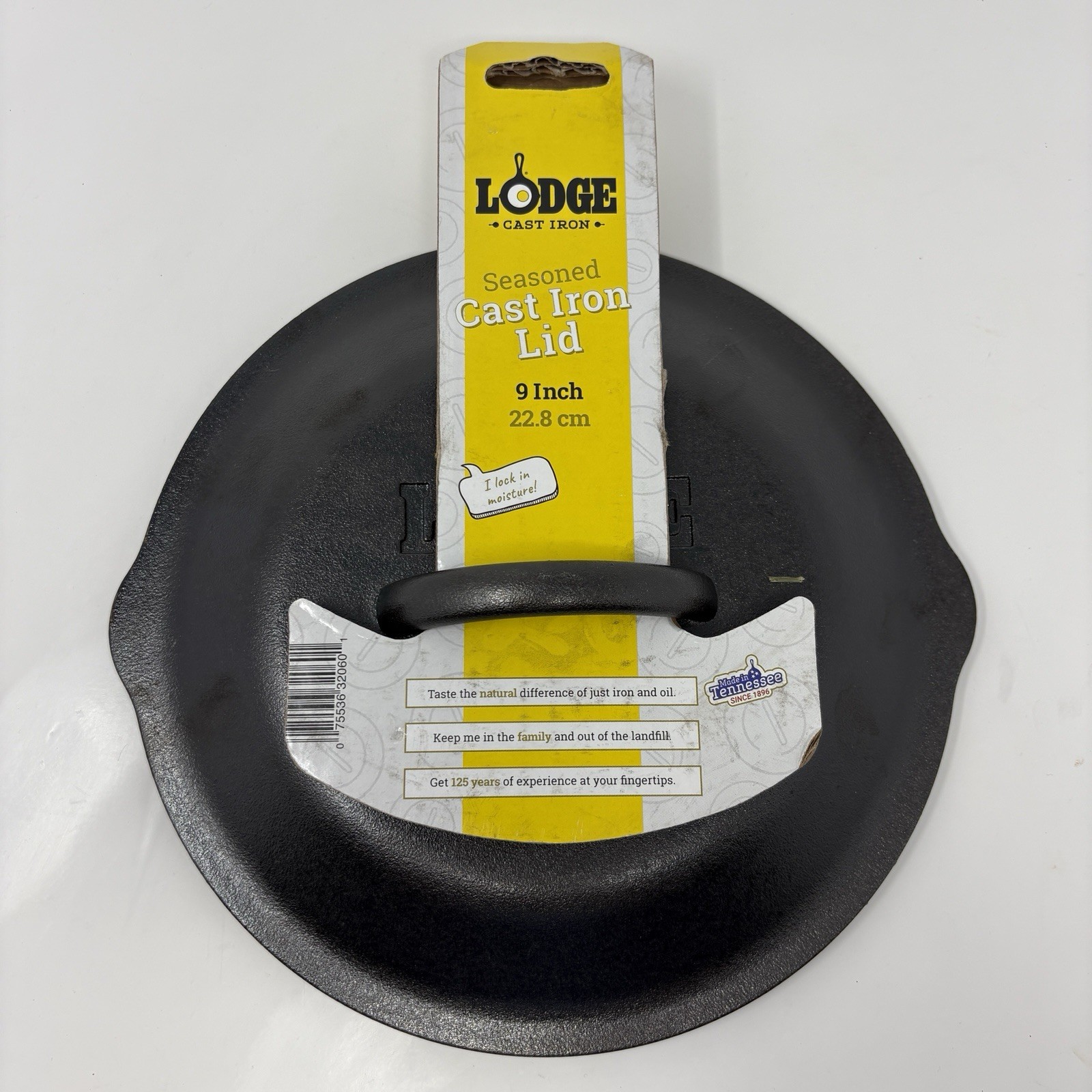 Lodge L6SC3 Logic Seasoned Cast Iron Skillet Pot Dutch Oven #6 Lid 9 Inch