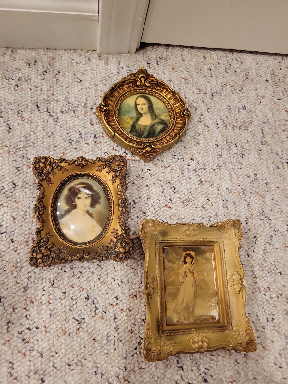 Vintage One Cameo Creations And Two Other Mini Framed Pictures