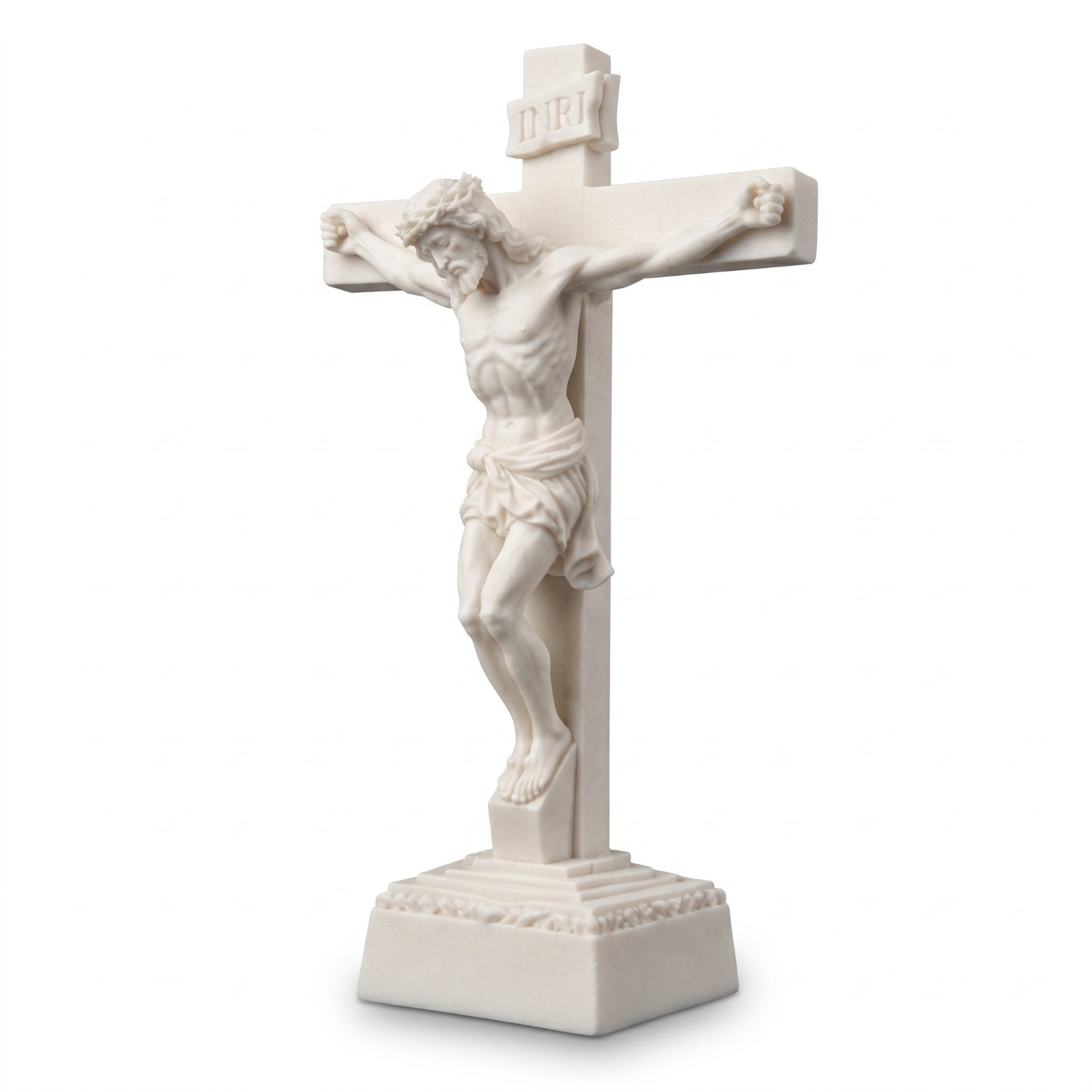 Jesus Crucifixion Statue, Crucified Christ Figurine, Christian Gift Decor, 15 cm