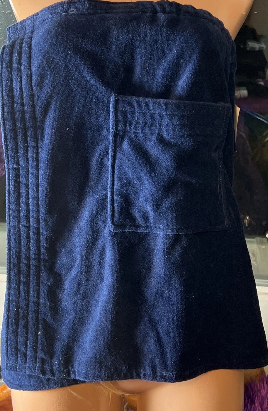 JC PENNEY STAFFORD TERRY TOWEL BLUE WRAP ROBE UNISEX ONE Size FITS MOST NWT