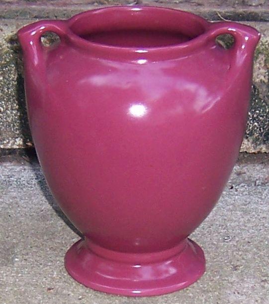 Mauve Matte Glaze Large Pottery Vase Vintage Decorative