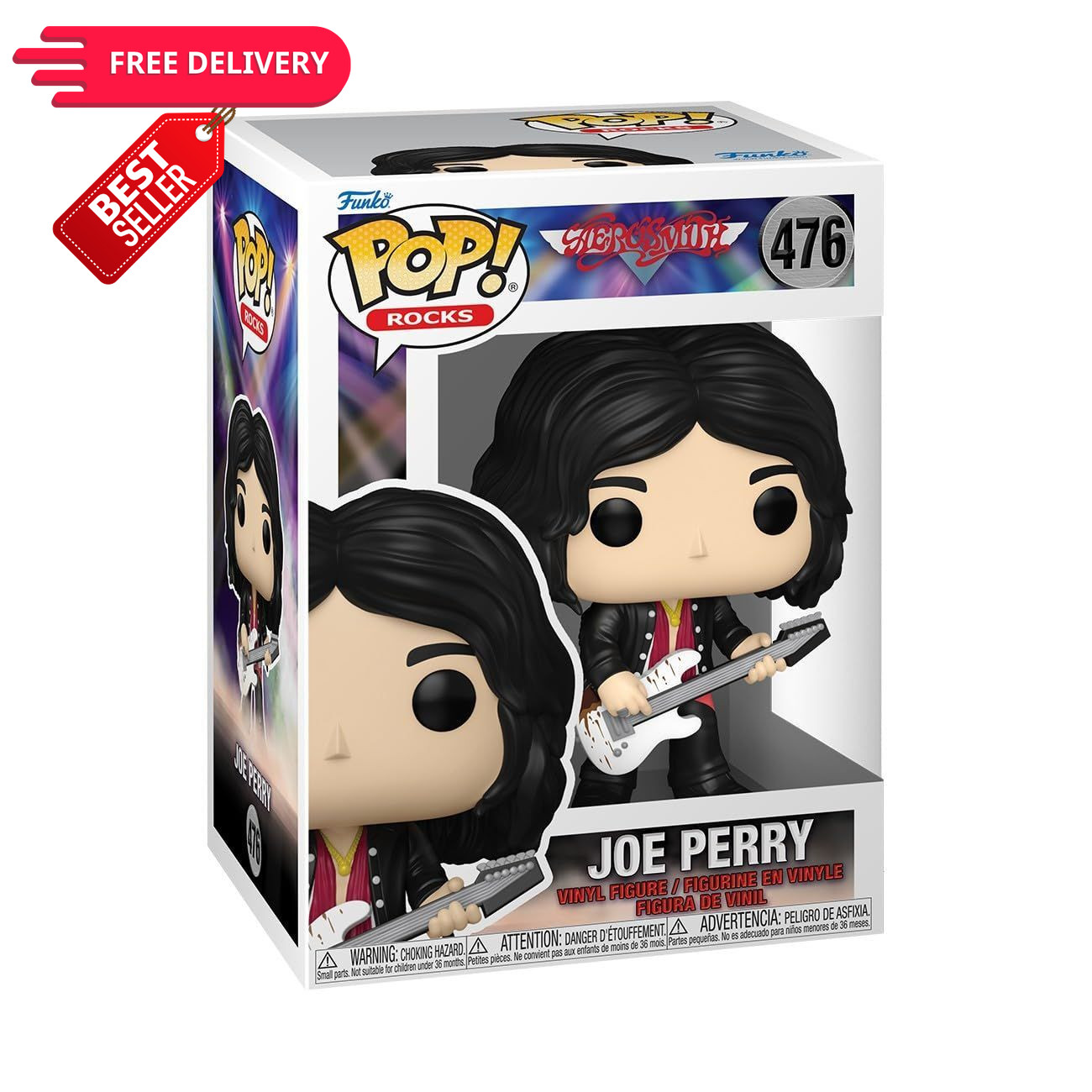 Funko POP Rocks: Aerosmith - Joe Perry 3.75 inches, Multicolour Funko POP Rocks: Aerosmith - Joe Perry 3.75 inches, Multicolour