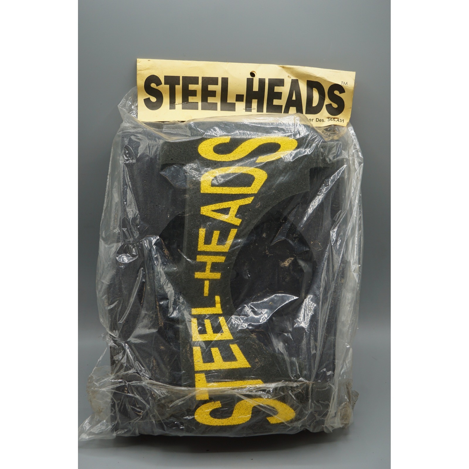 Vintage Steel-Heads Foam Novelty Hat Black Yellow Pittsburgh Steelers