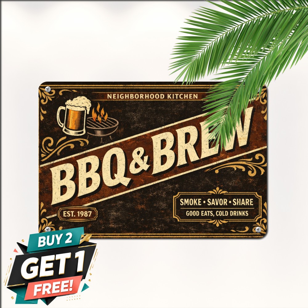 Custom Bar Grill Metal Sign Personalized Home Pub Tavern Outdoor Wall Decor USA