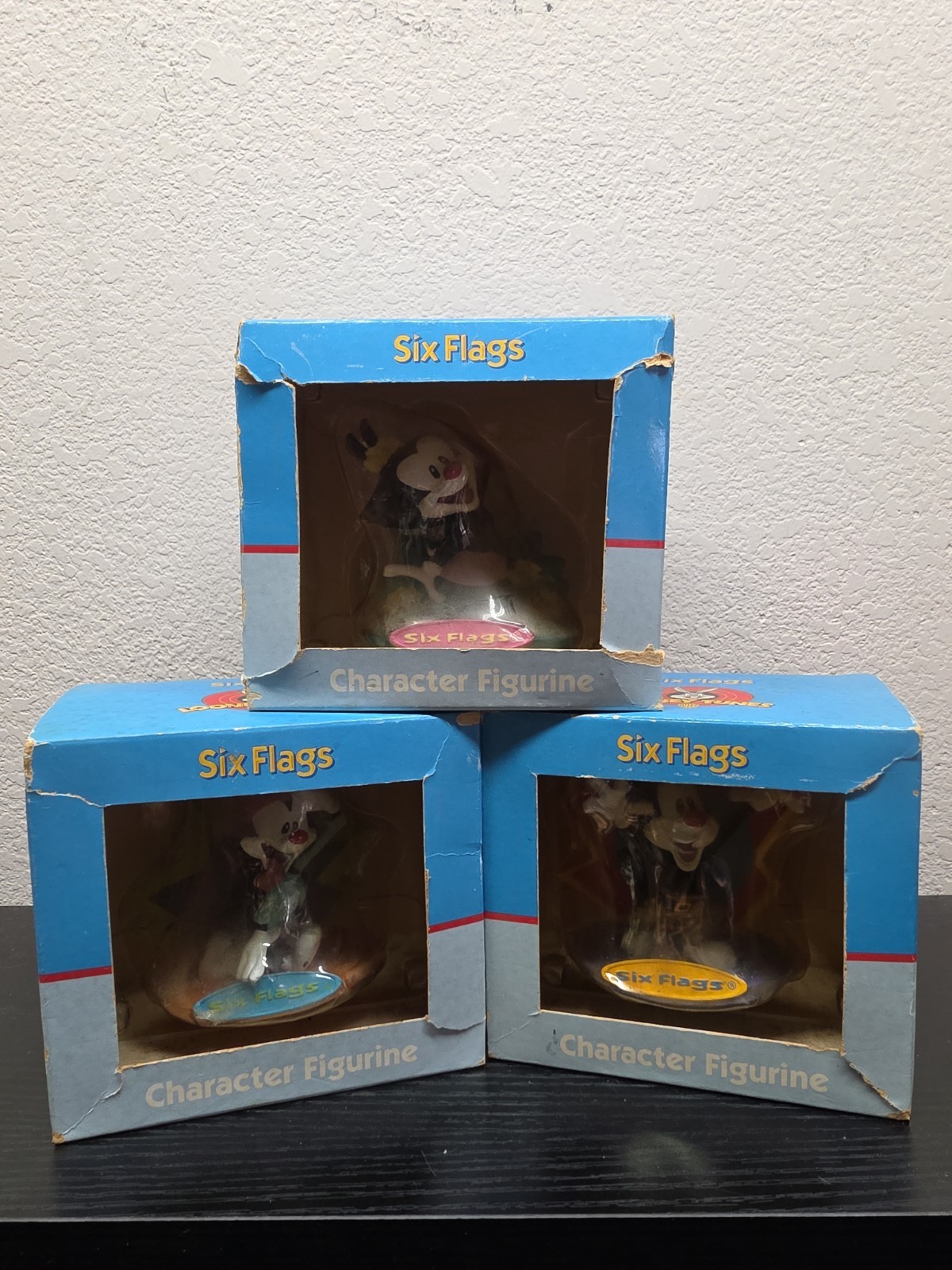 Looney Tunes Animaniacs Figures Dot,Yakko, Wakko 1990 Six Flags  Collectible