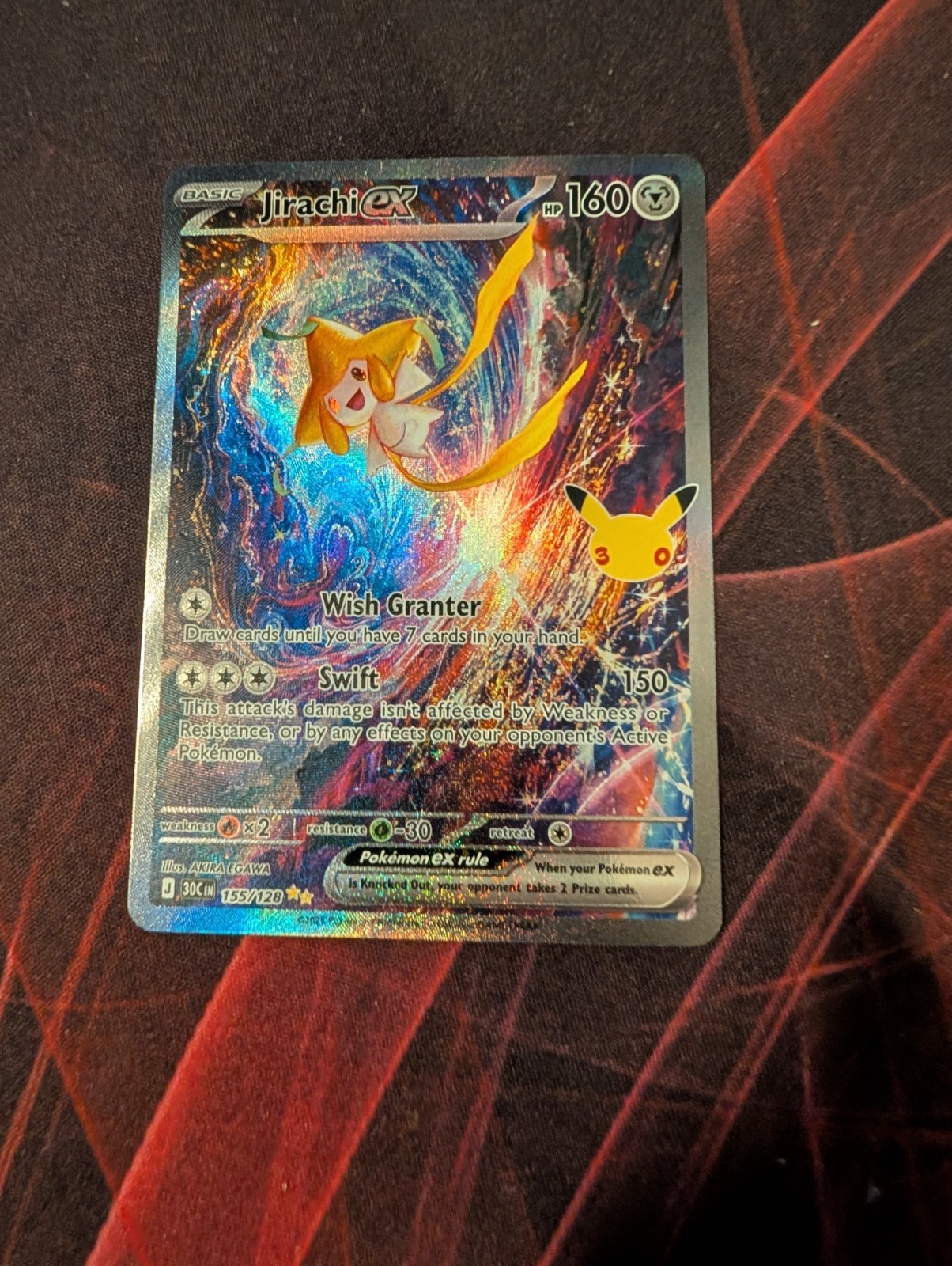⭐ Pokémon 30th Celebration ⭐ Jirachi EX 155/128 ⭐ SIR ⭐ PACK FRESH ⭐ ⭐ Pokémon 30th Celebration ⭐ Jirachi EX 155/128 ⭐ SIR ⭐ PACK FRESH ⭐