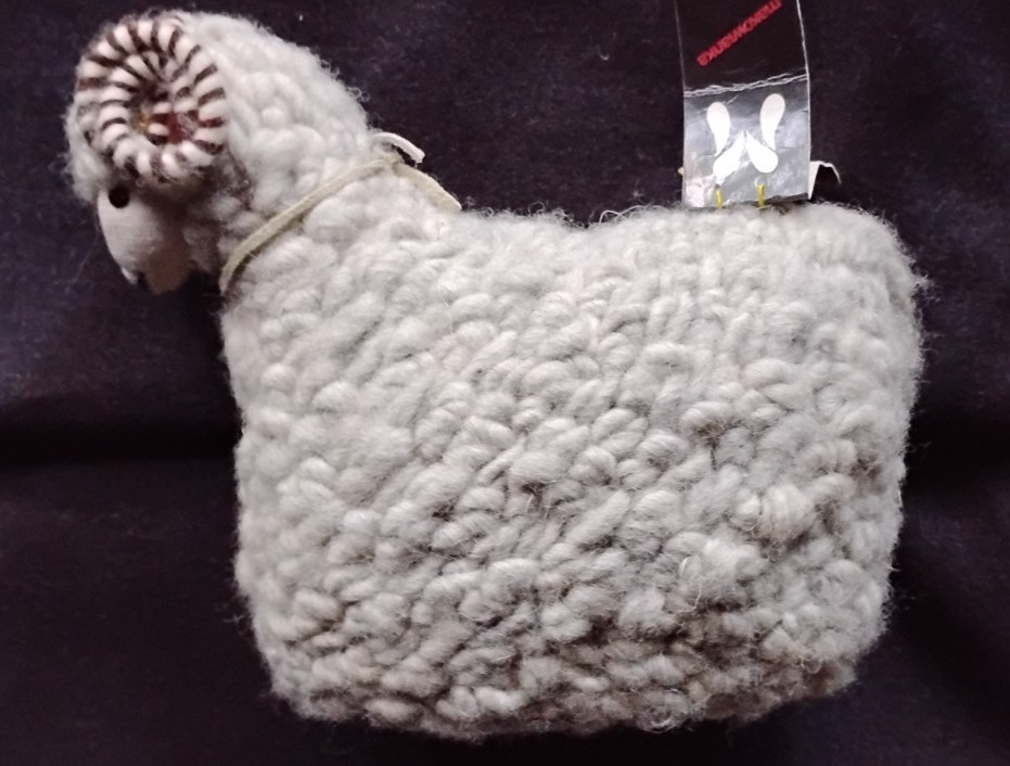NWT Vintage Makowianka Polish Folk Art Wool Sheep Ram Figural