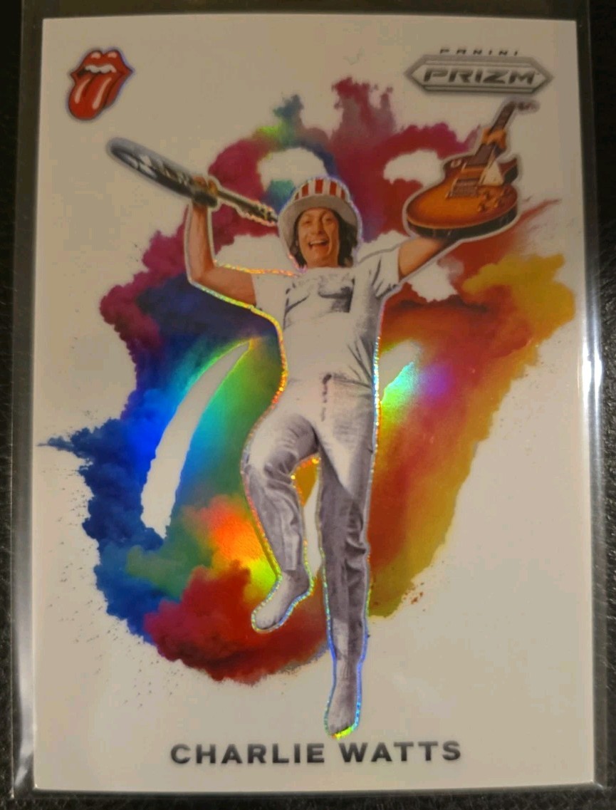 2025 Panini Prizm The Rolling Stones Charlie Watts Color Blast SSP 2025 Panini Prizm The Rolling Stones Charlie Watts Color Blast SSP