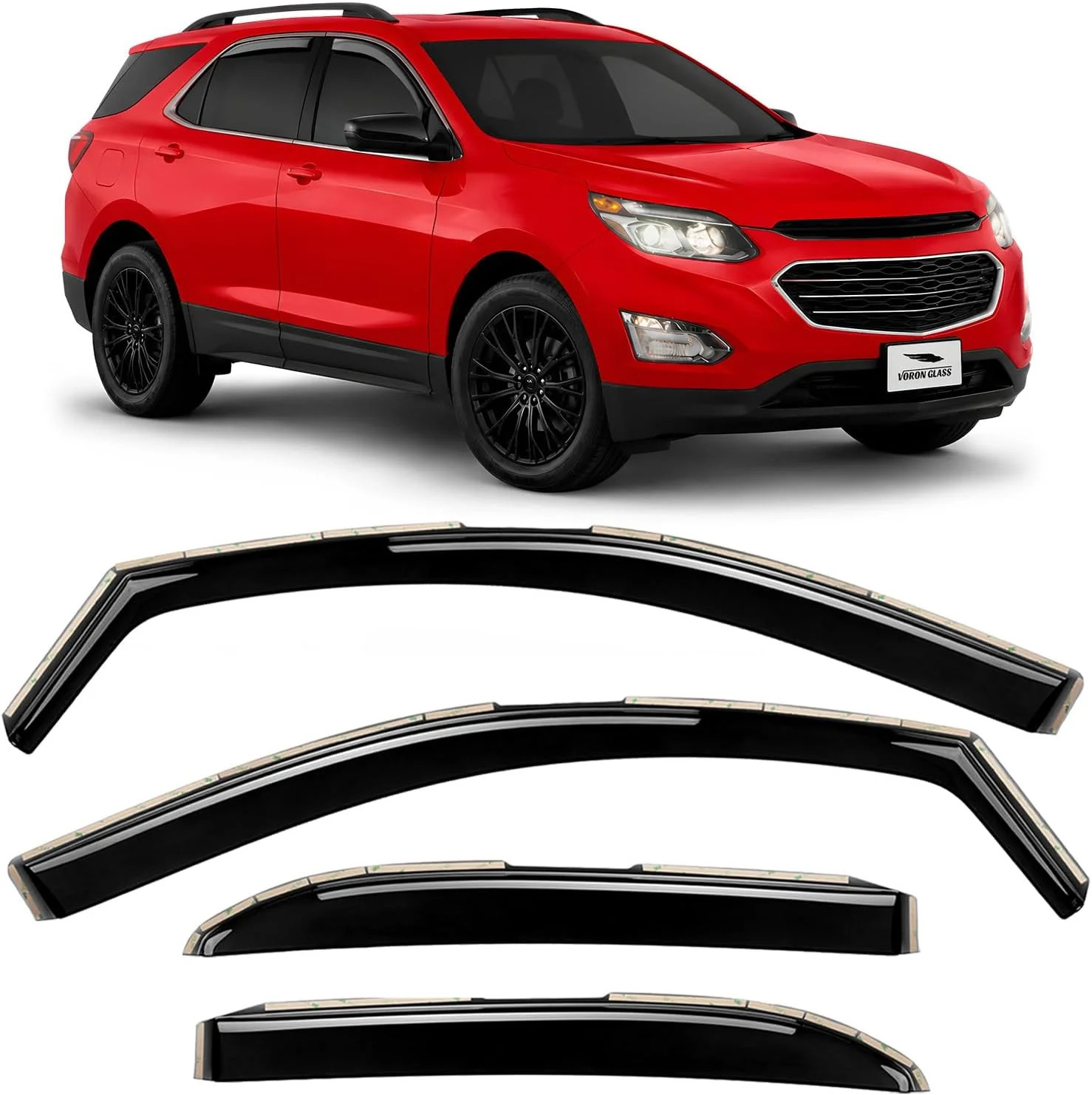 in-Channel Extra Durable Rain Guards for ChevyEquinox 2010-2017, Window Deflecto