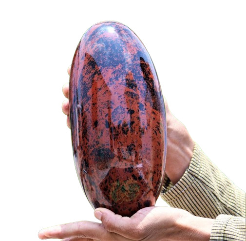 Large Amazing  Mahogany Obsidian Stone Healing Charged Metaphysical Aura Lingam