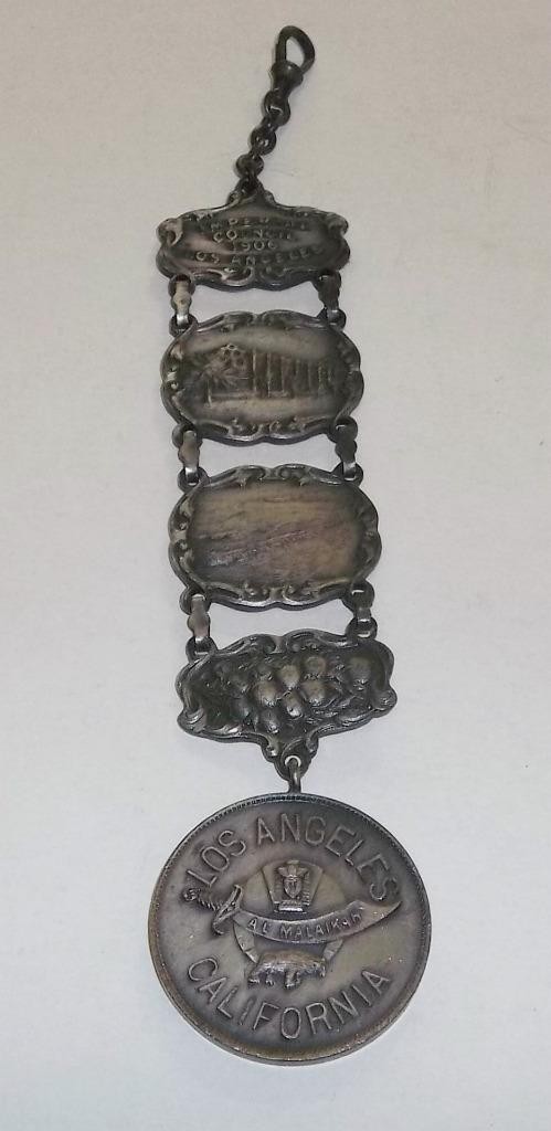 Antique 1906 Imperial Council Shriners Watch Fob  Ornate