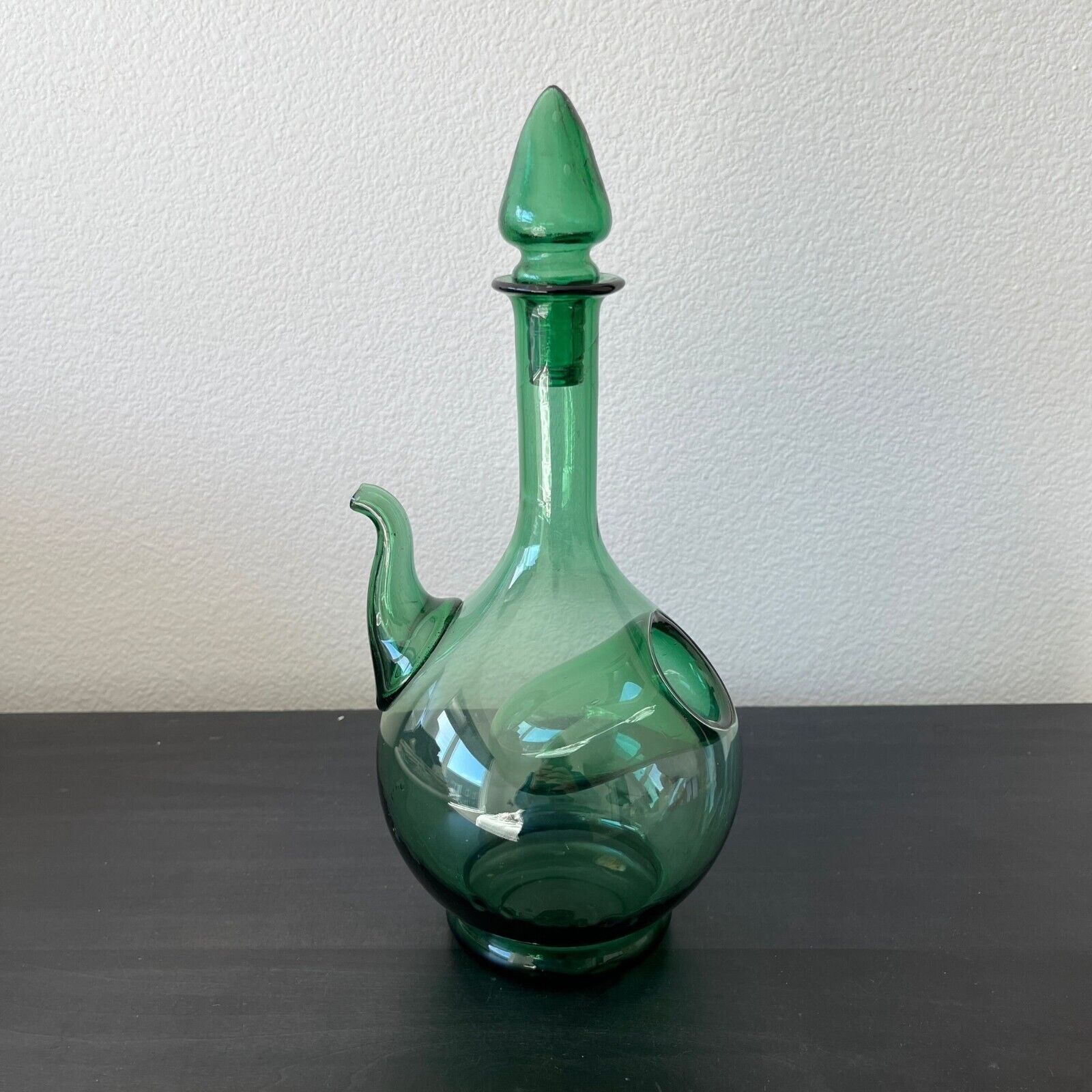 Blown Glass Wine Decanter Made in Italy Aladdin Style