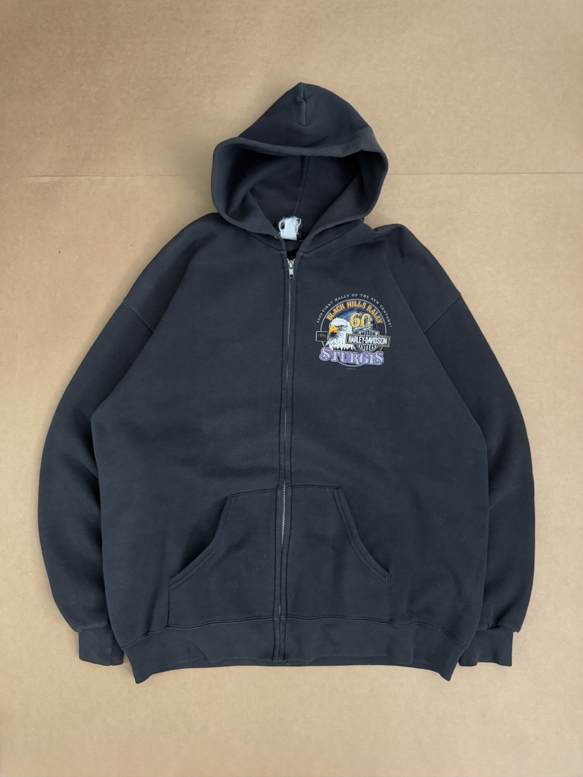 Vintage 2000 Harley Davidson Black Hills Rally Sturgis Zip Up Jacket XL Vintage 2000 Harley Davidson Black Hills Rally Sturgis Zip Up Jacket XL