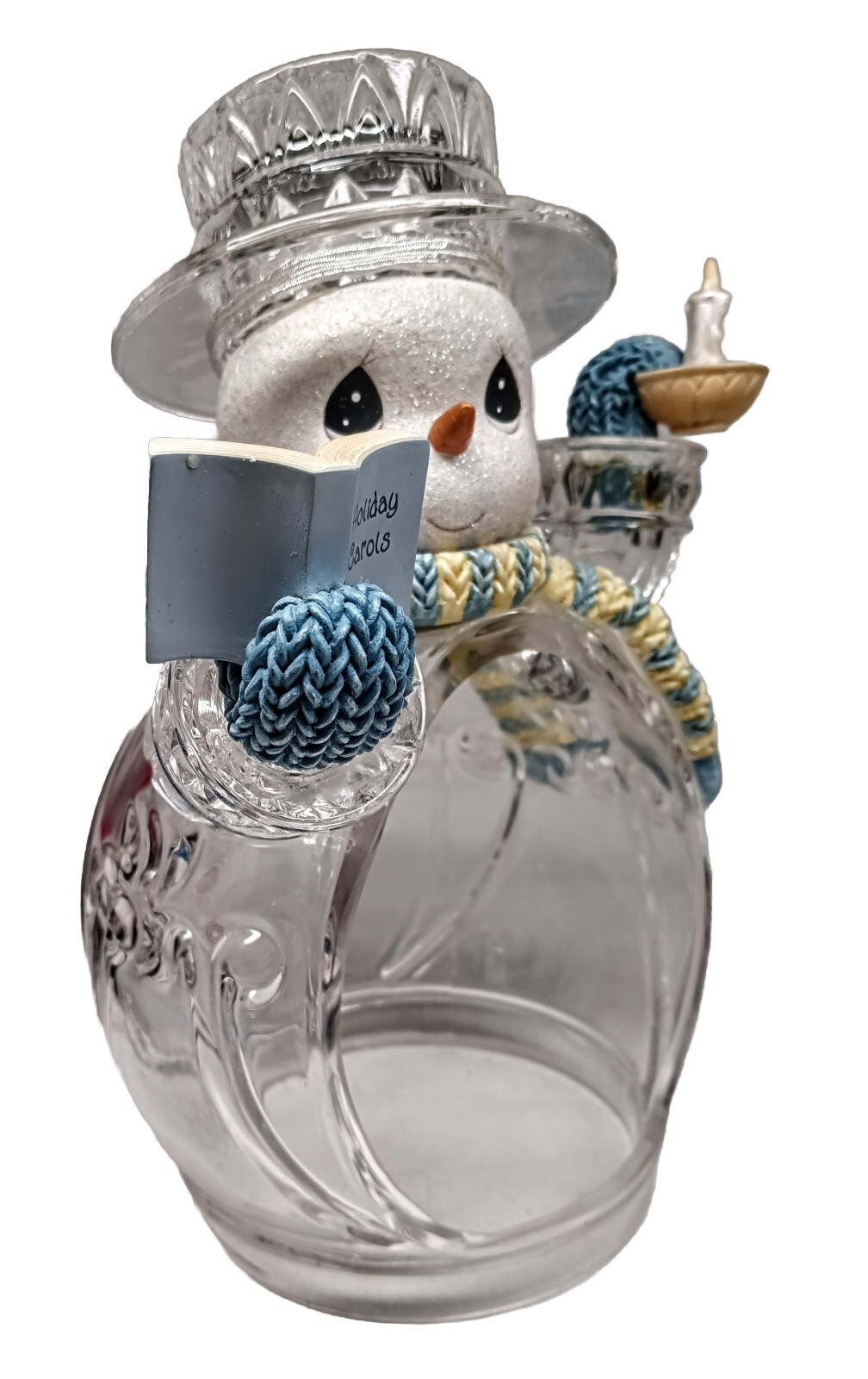 SNOWMAN GLASS VOTIVE CANDLEHOLDER 10\