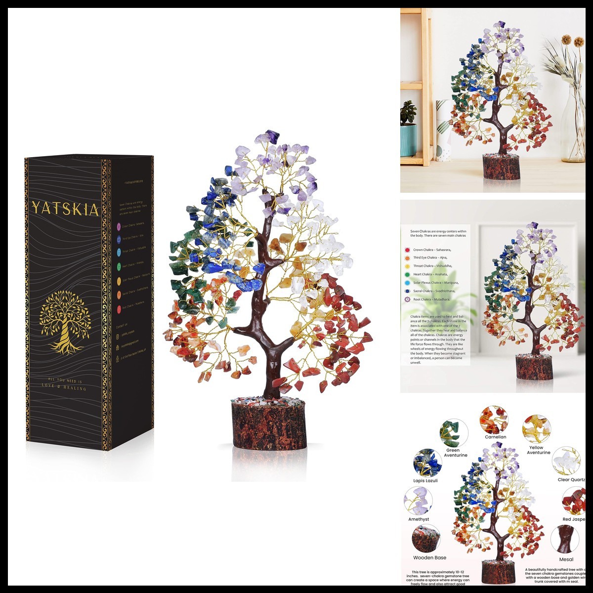 YATSKIA 7 Chakra Tree of Life Crystal Tree YATSKIA 7 Chakra Tree of Life Crystal Tree