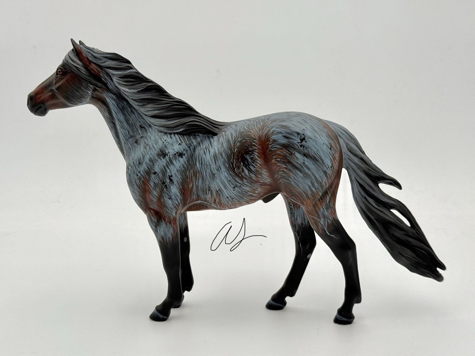 CM OOAK Custom Model Horse Like Breyer Peter Stone ‘Hurricane’ 1:9 Traditional 