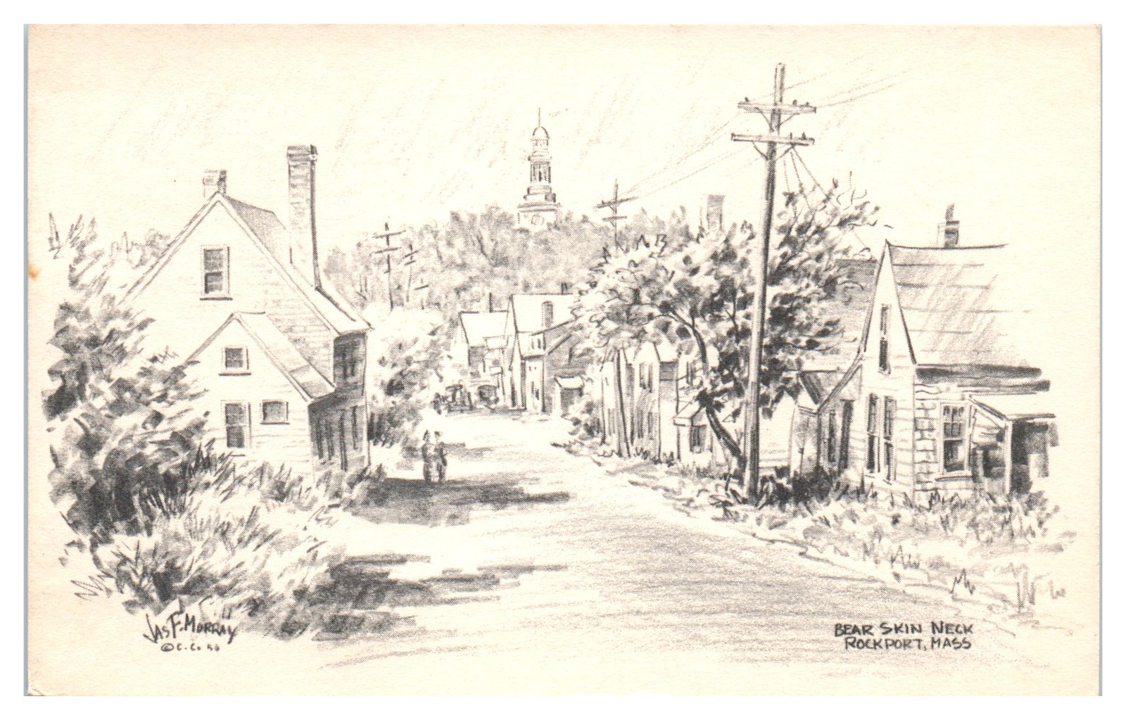 Postcard: BEAR SKIN NECK ROCKPORT, MASS