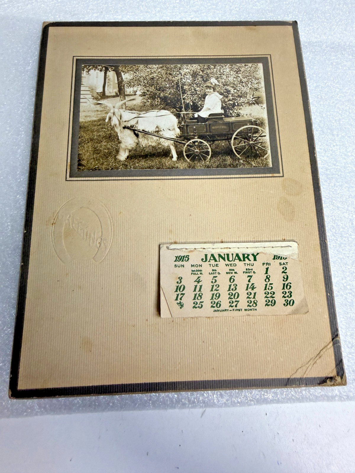 Vintage Calendar 1915  Picture above,  Complete Calendar