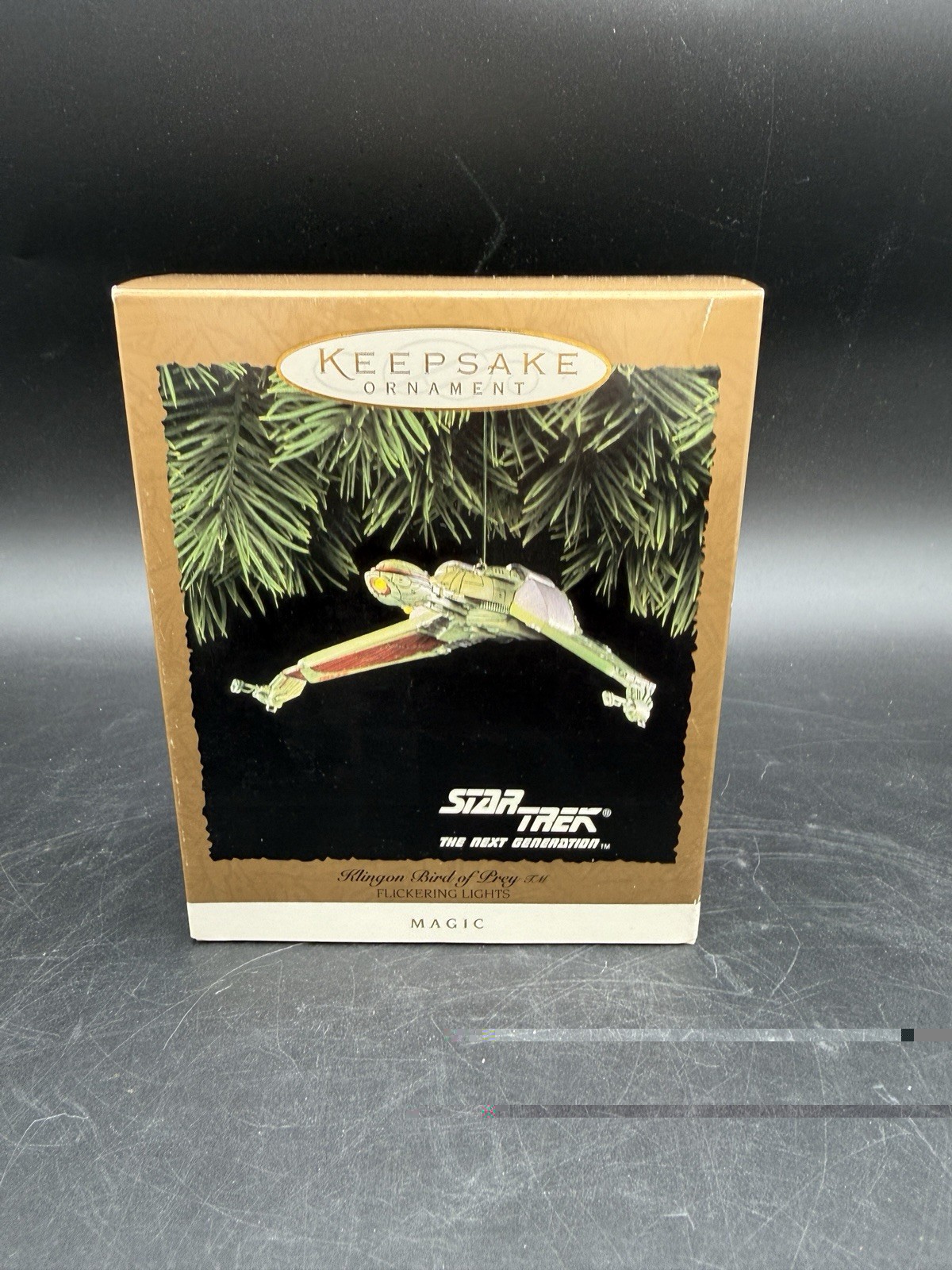 1994 Hallmark  Keepsake STAR TREK ~ Klingon Bird Of Prey Ship Magic Ornament NIB