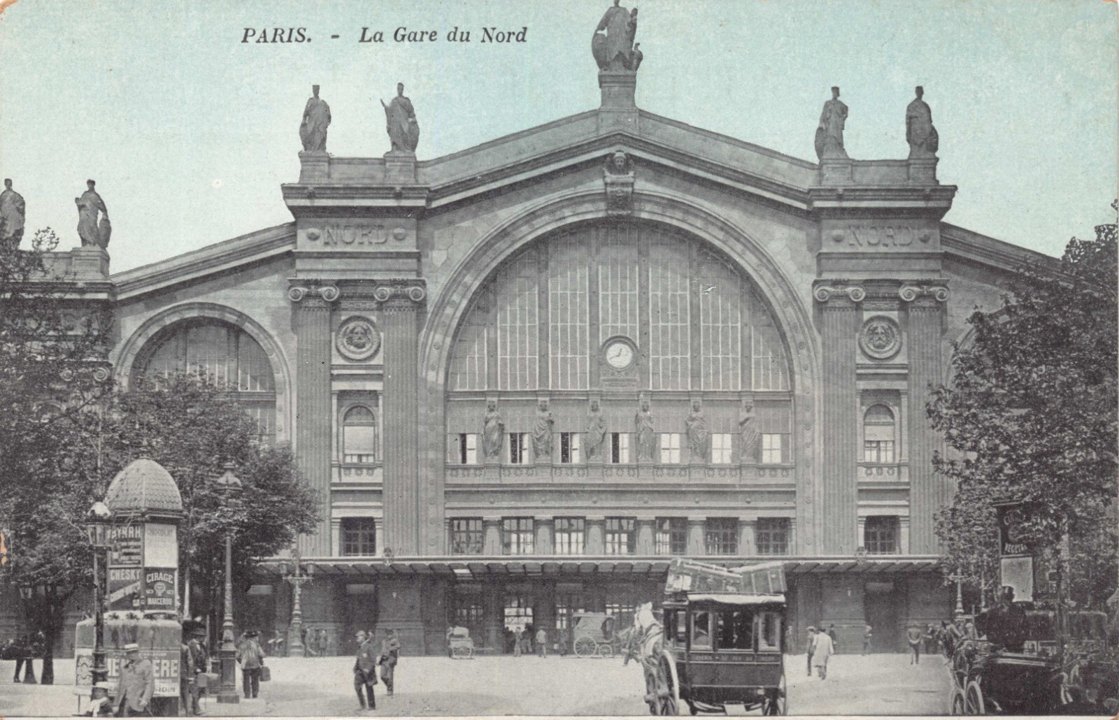Gare du Nord North Paris Gare de l\'Est 10th Arrondissement Vtg Postcard CP359