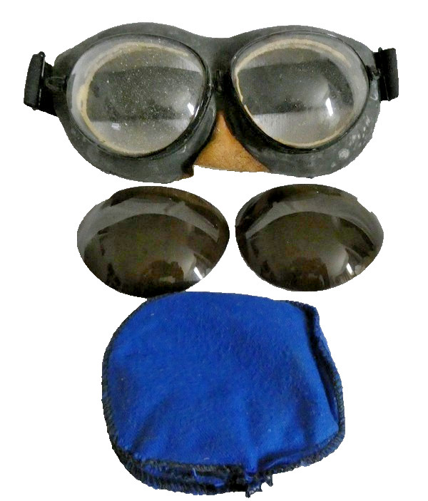 PO-1M Soviet Military Pilot Goggles +Dark Lenses Cold War Era USSR Made Original