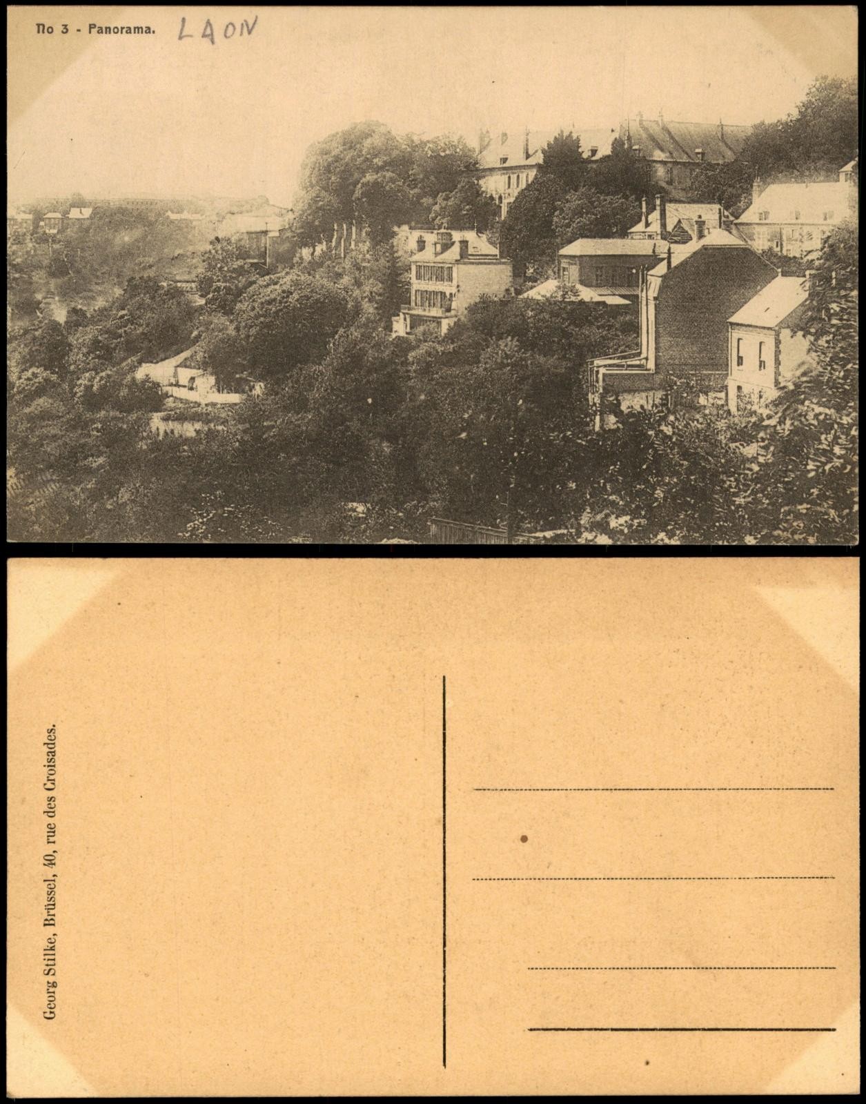 CPA Laon Panoramic View, Villa District 1910 CPA Laon Panoramic View, Villa District 1910