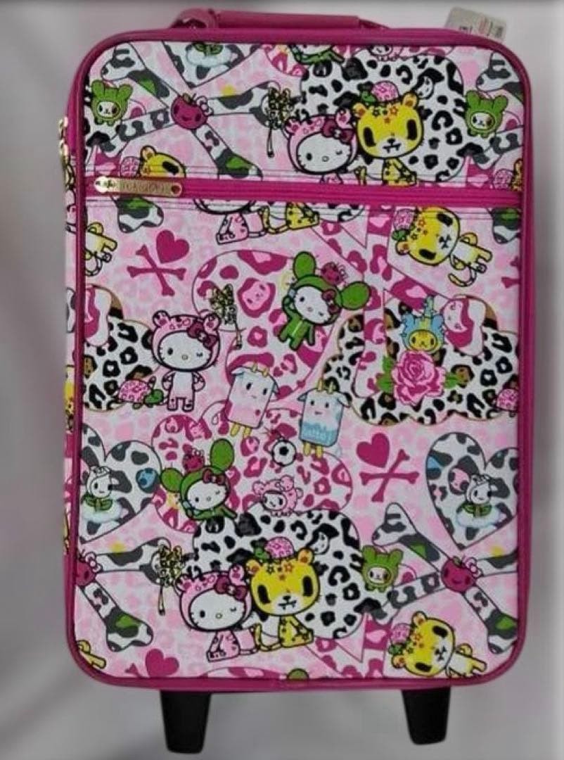 Rare tokidoki x Hello Kitty collaboration Japan Limited carry-on suitcase with Rare tokidoki x Hello Kitty collaboration Japan Limited carry-on suitcase with
